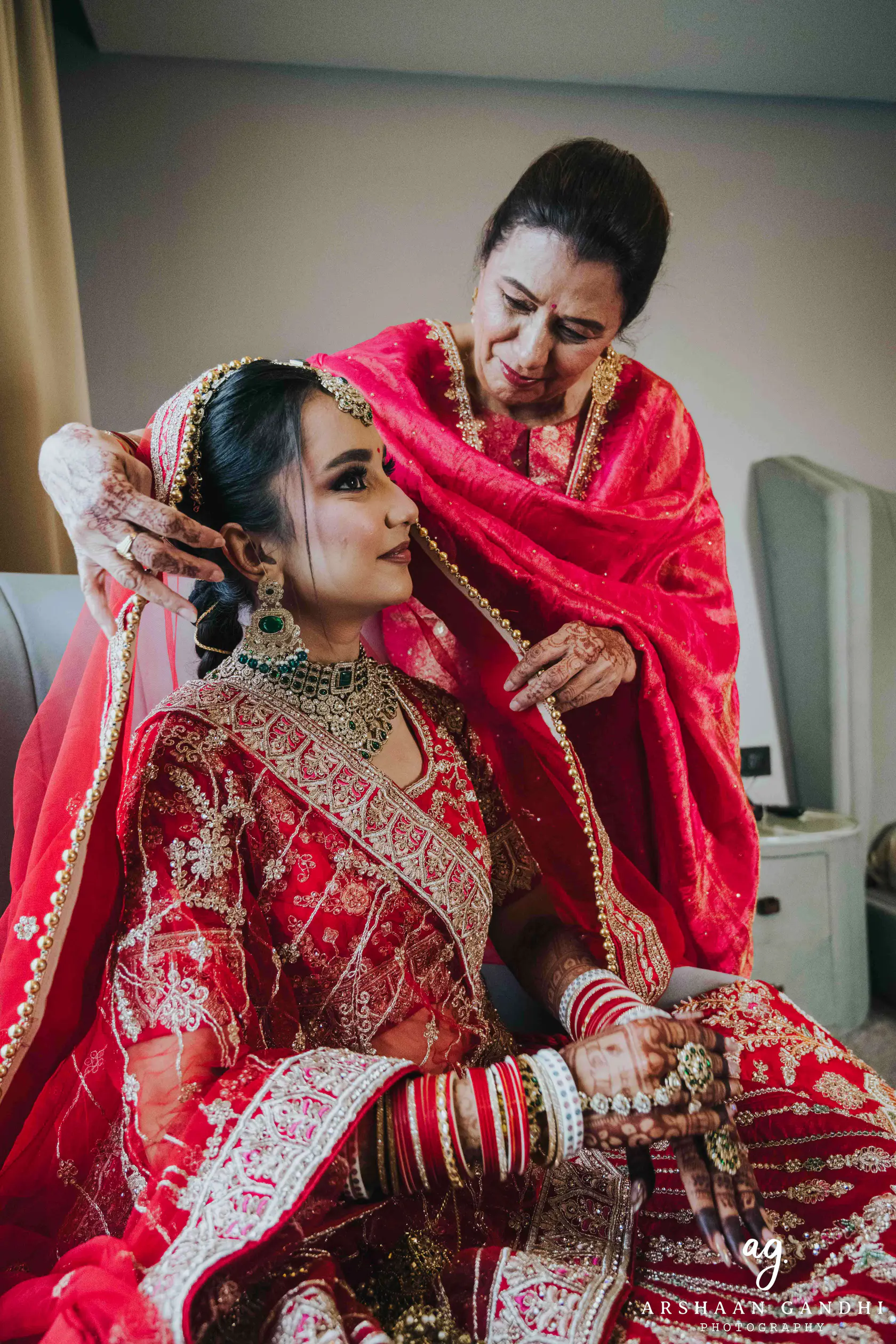 Adarsh and Mallika photographed together during their wedding day