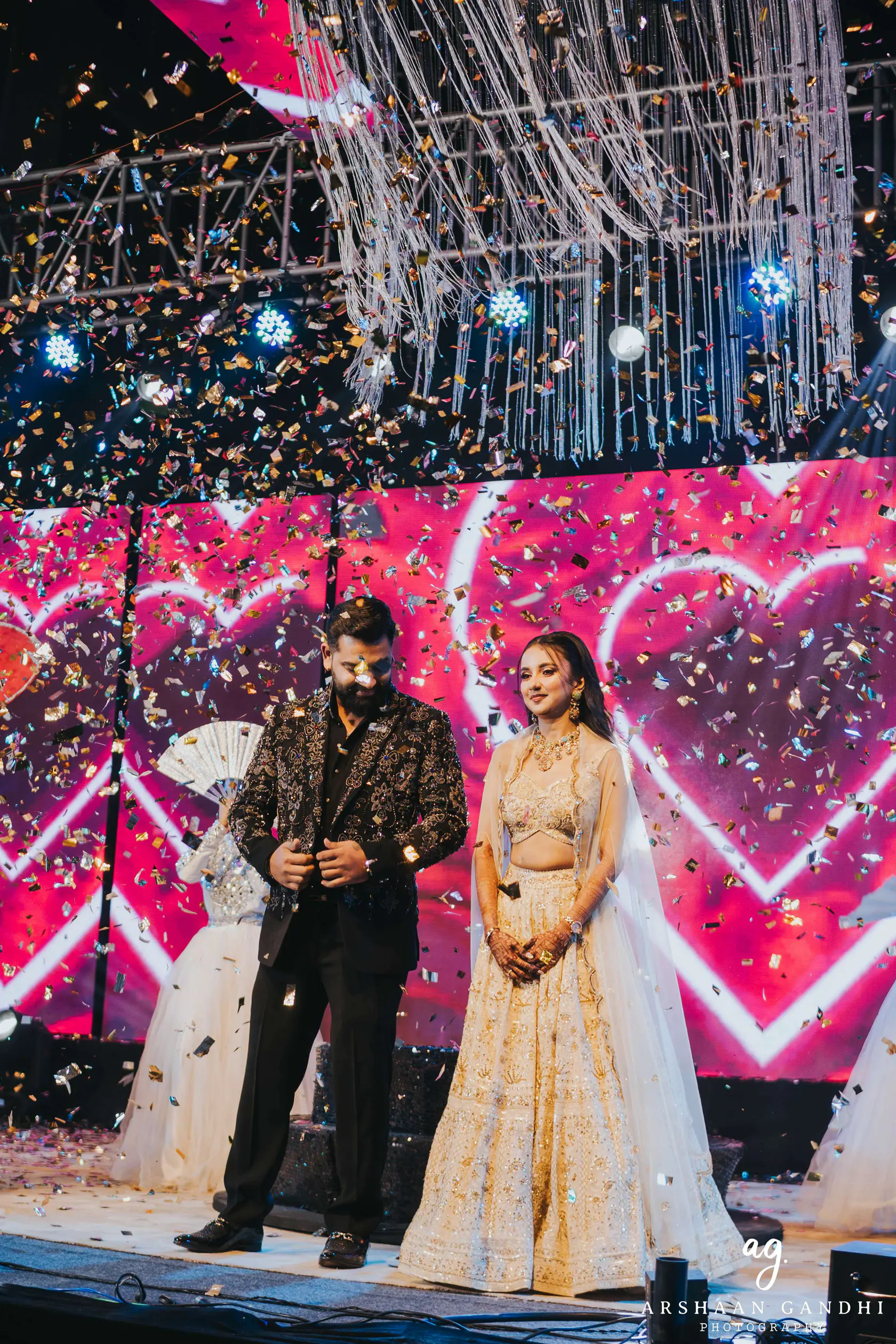 Reception detail from Adarsh and Mallika's wedding