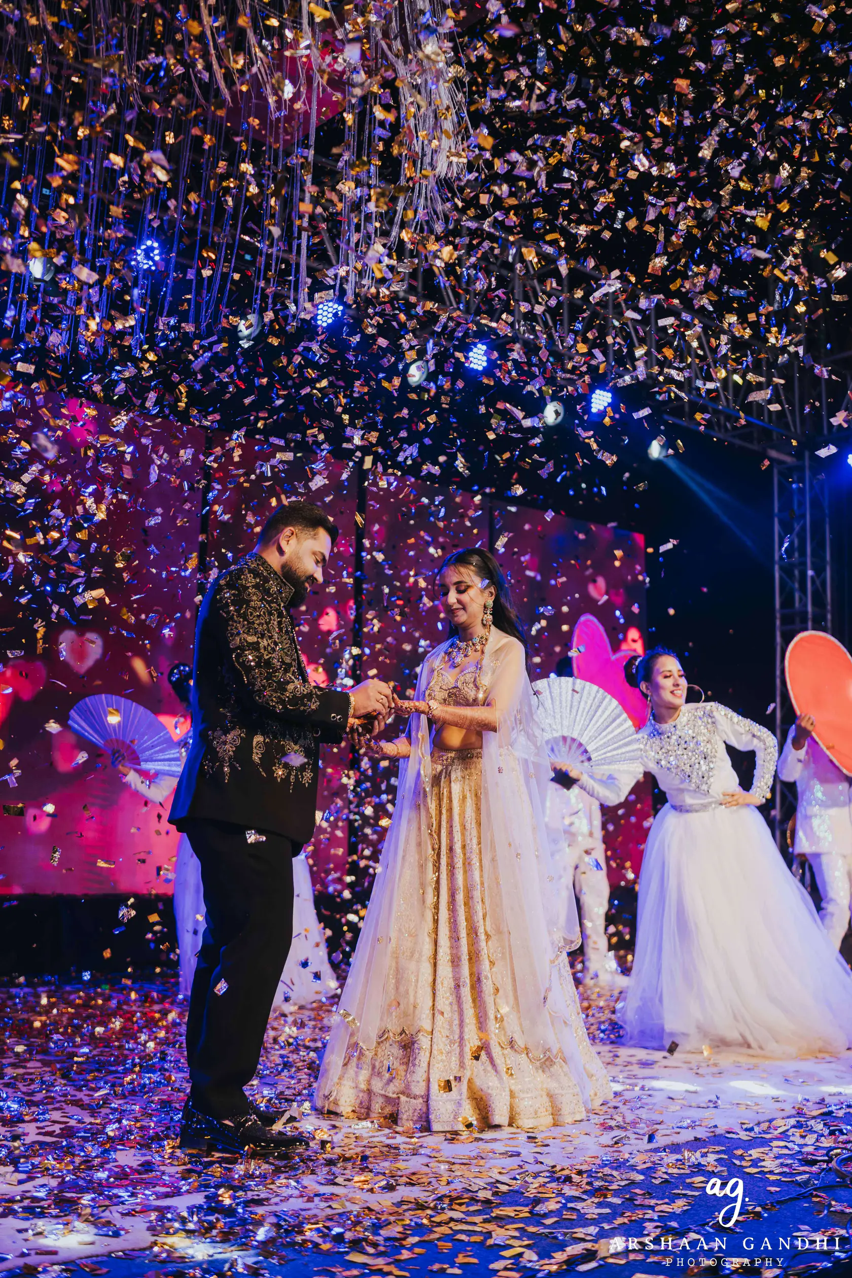 Reception detail from Adarsh and Mallika's wedding