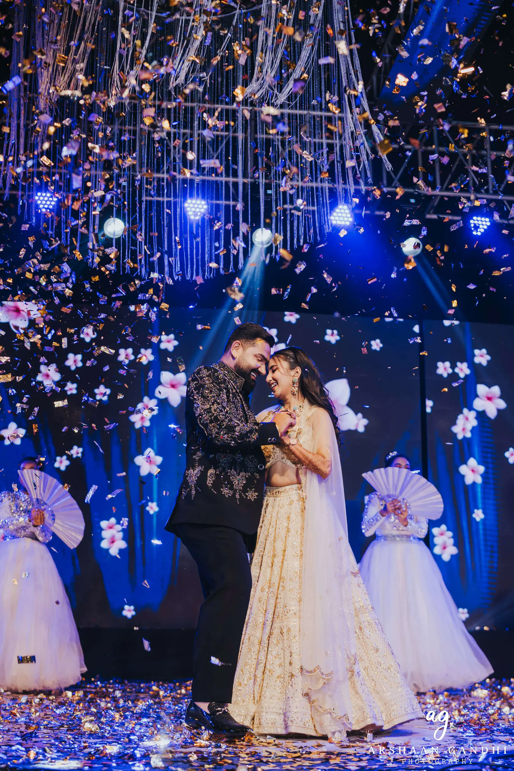 Reception detail from Adarsh and Mallika's wedding