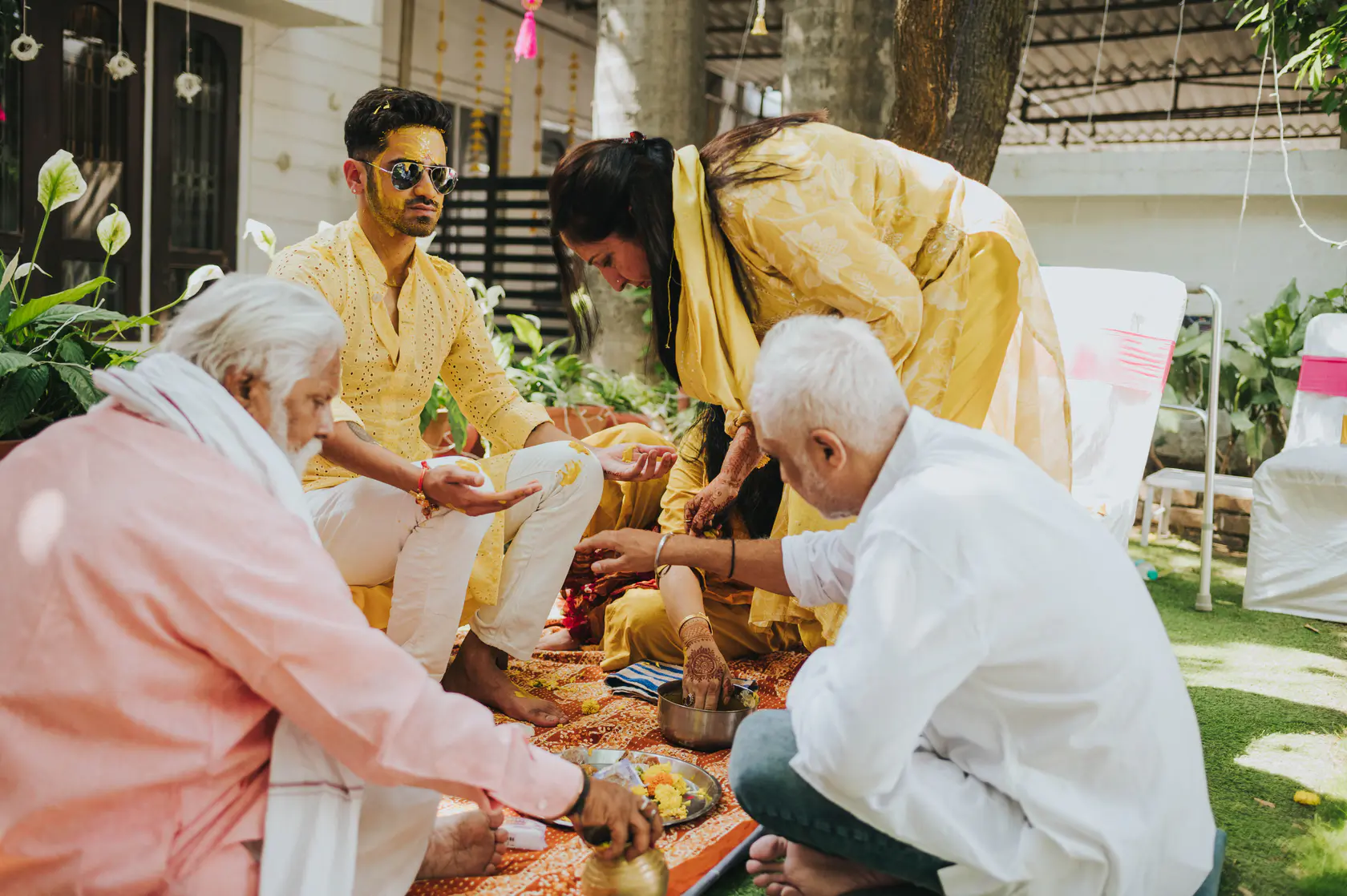 Portrait from Arshaan and Aparna's haldi