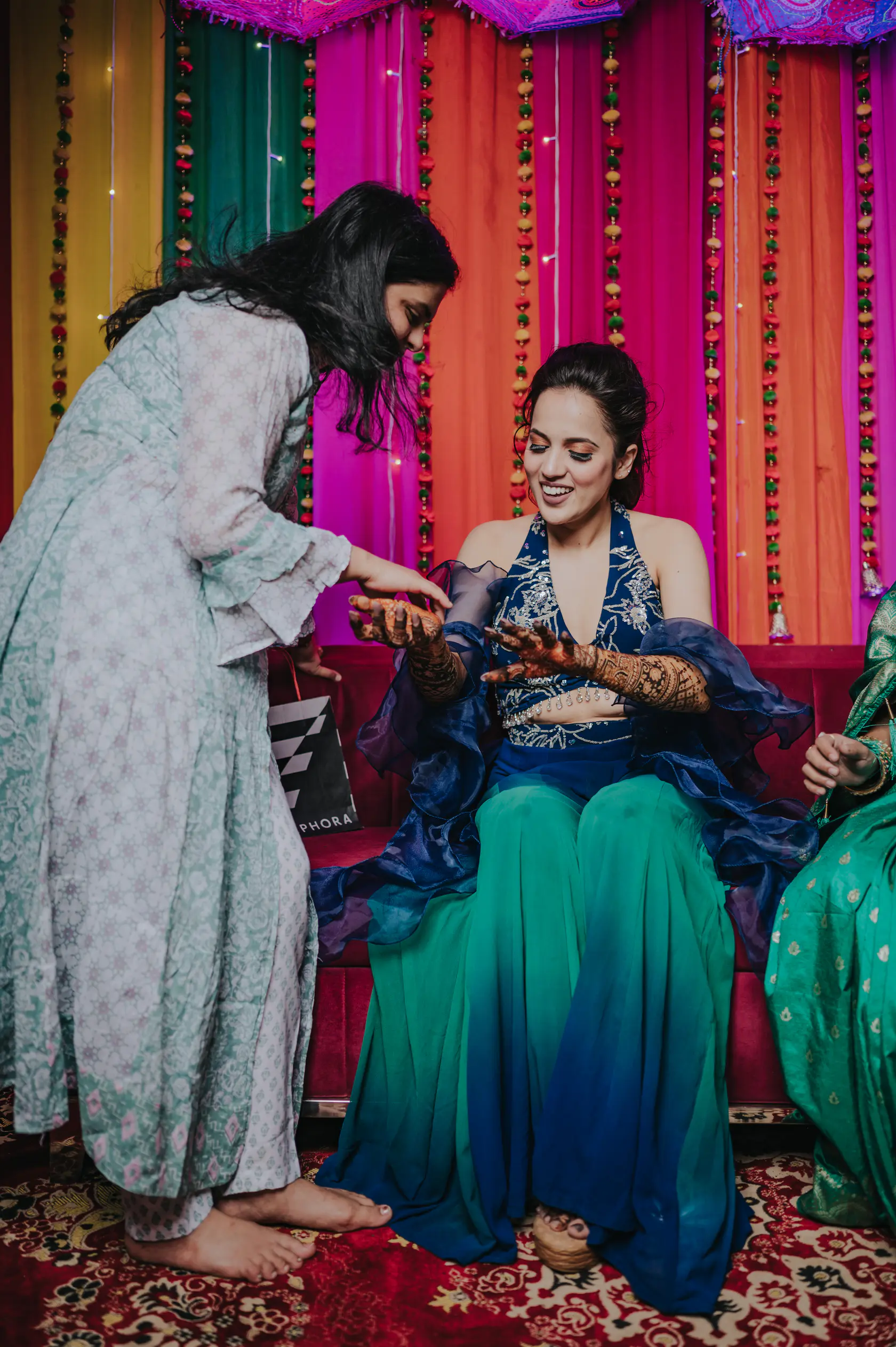 Portrait from Arshaan and Aparna's mehendi