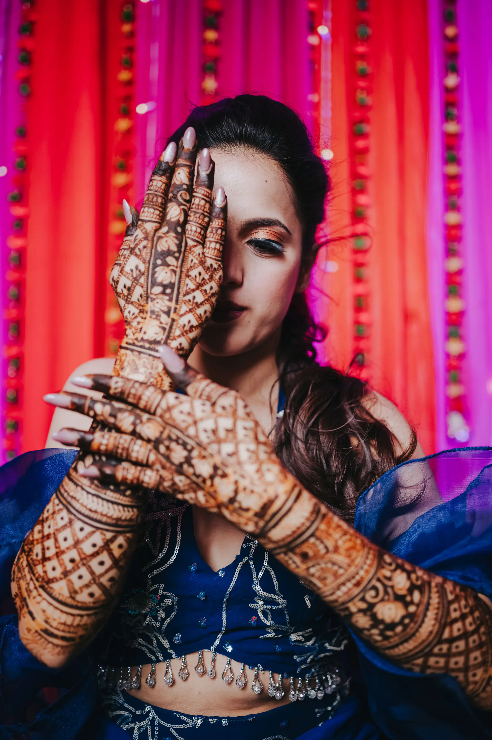 Portrait from Arshaan and Aparna's mehendi
