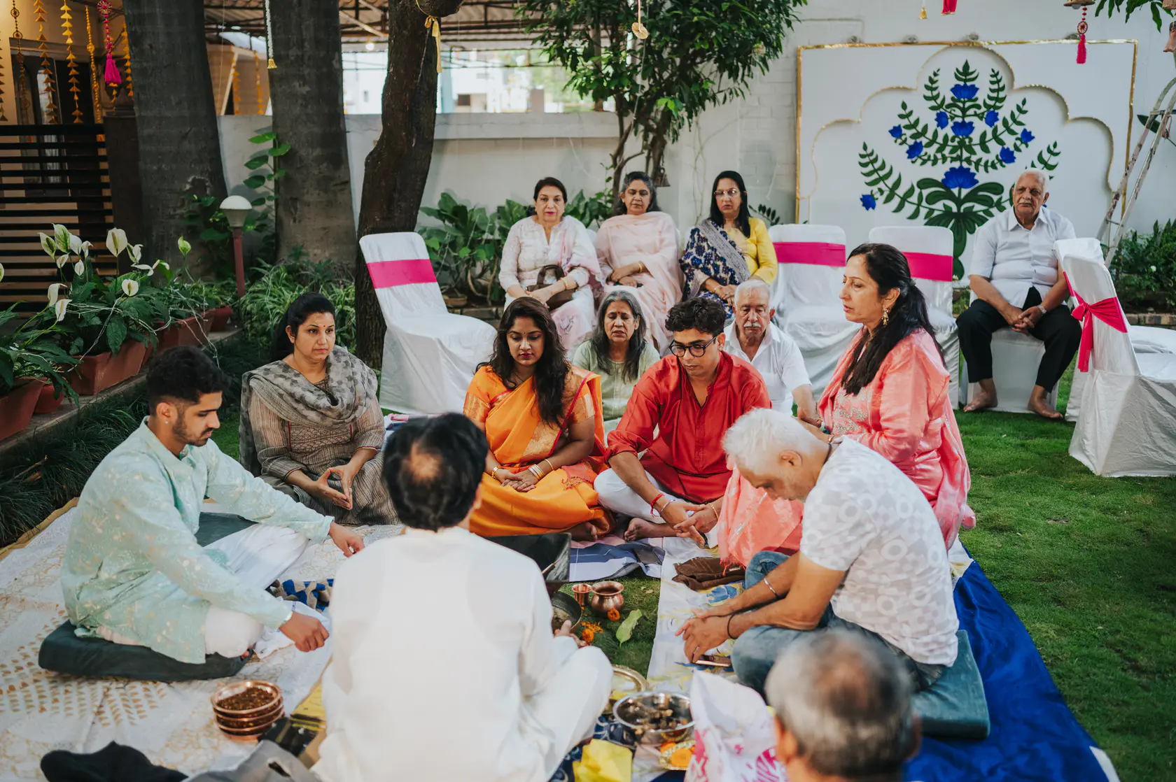 Portrait from Arshaan and Aparna's groom's mehendi