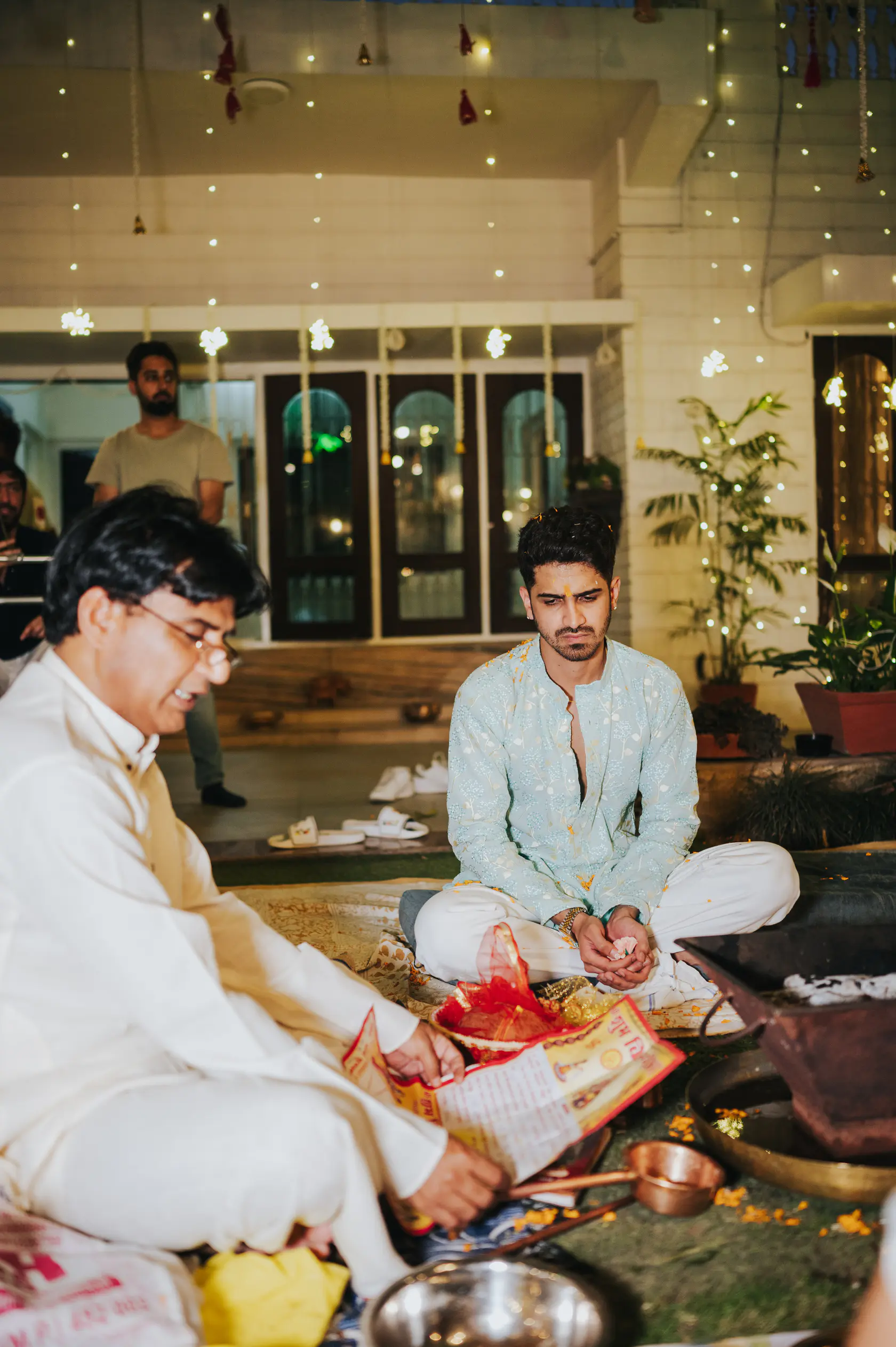Portrait from Arshaan and Aparna's groom's mehendi