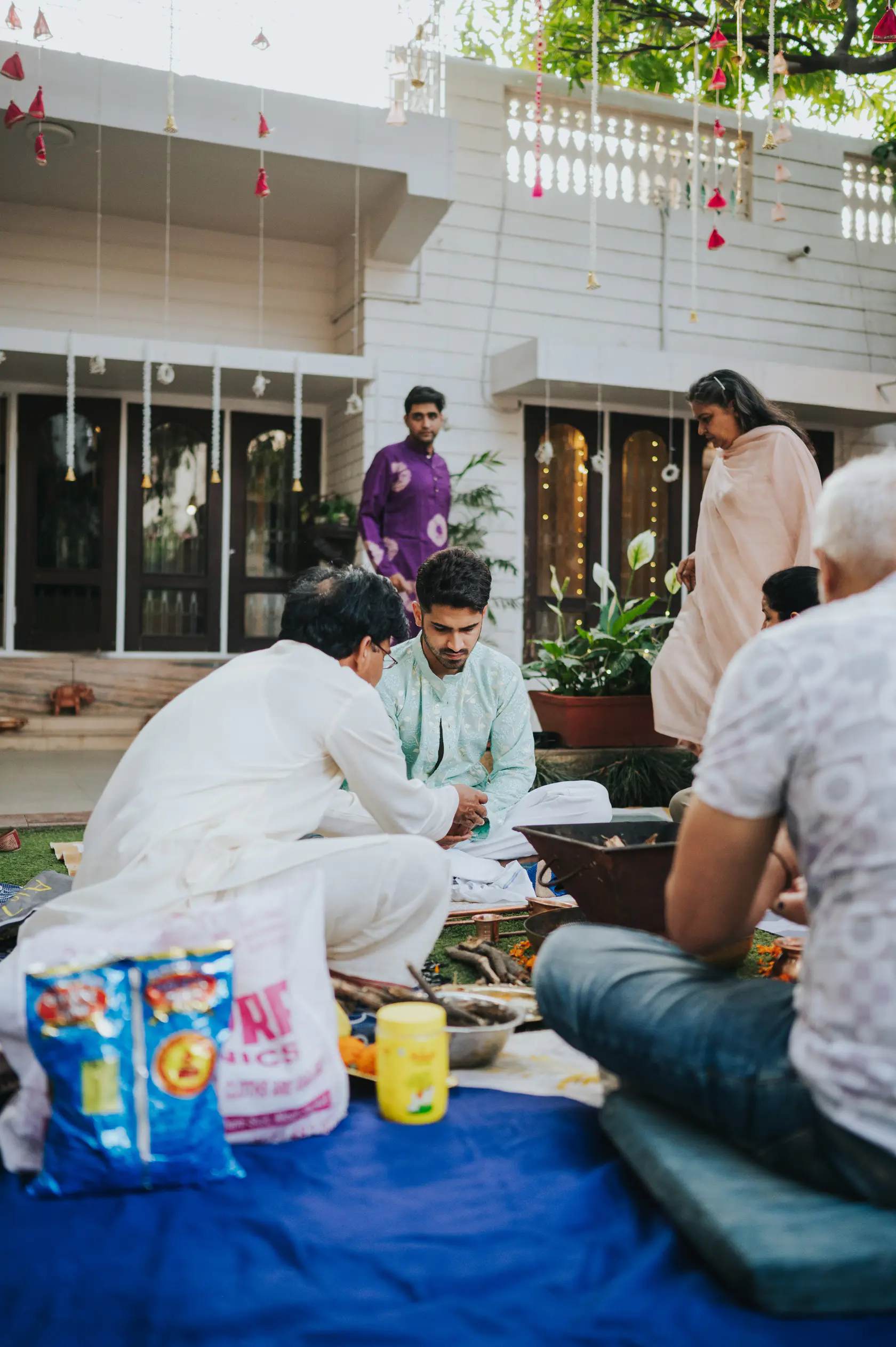 Portrait from Arshaan and Aparna's groom's mehendi