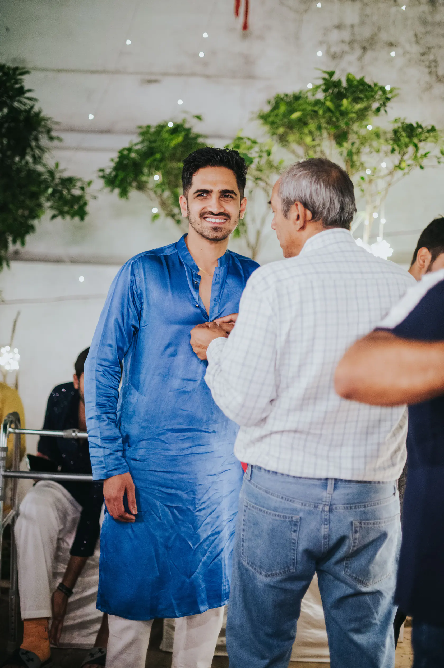Portrait from Arshaan and Aparna's groom's mehendi
