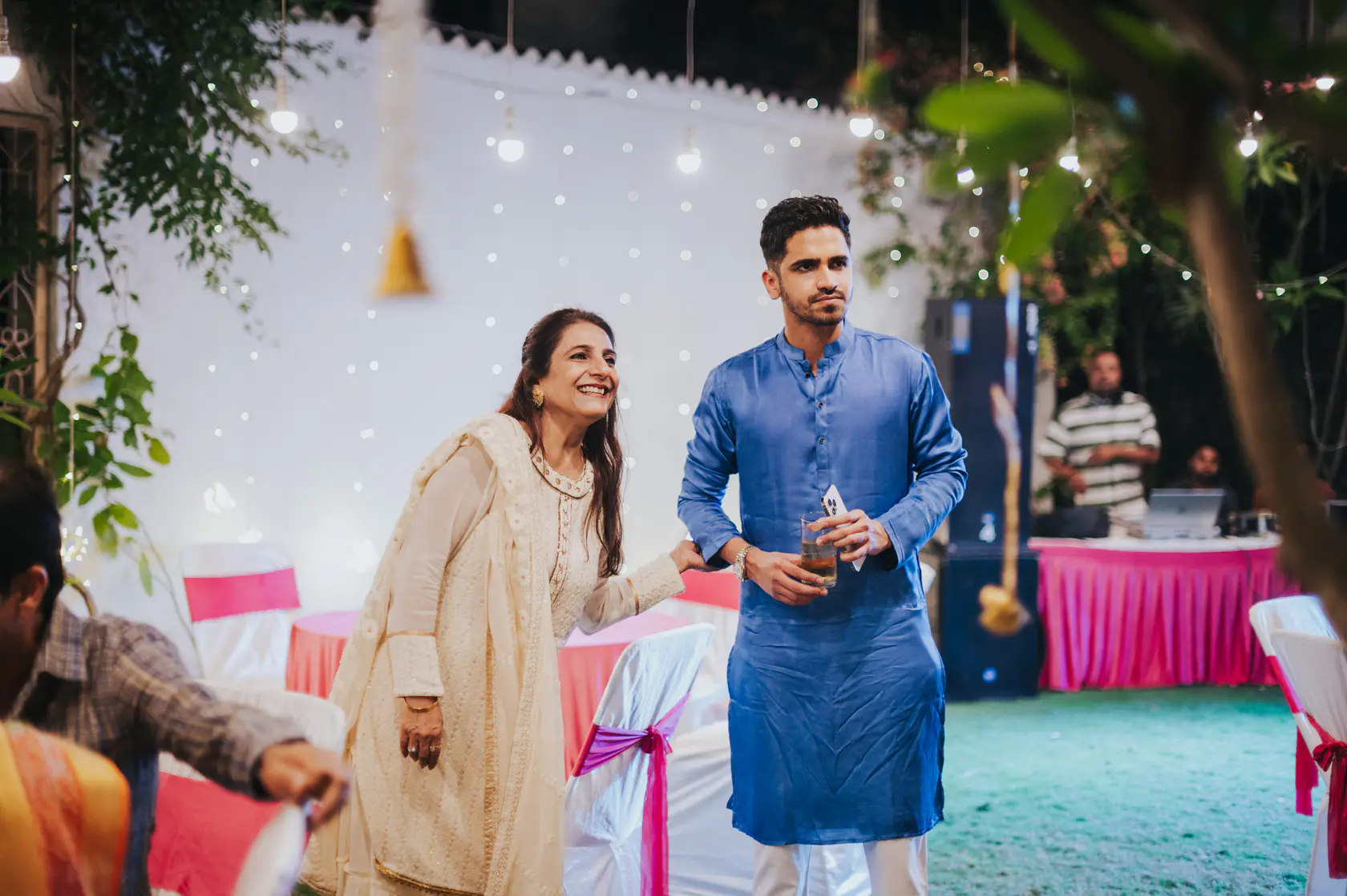 Portrait from Arshaan and Aparna's groom's mehendi