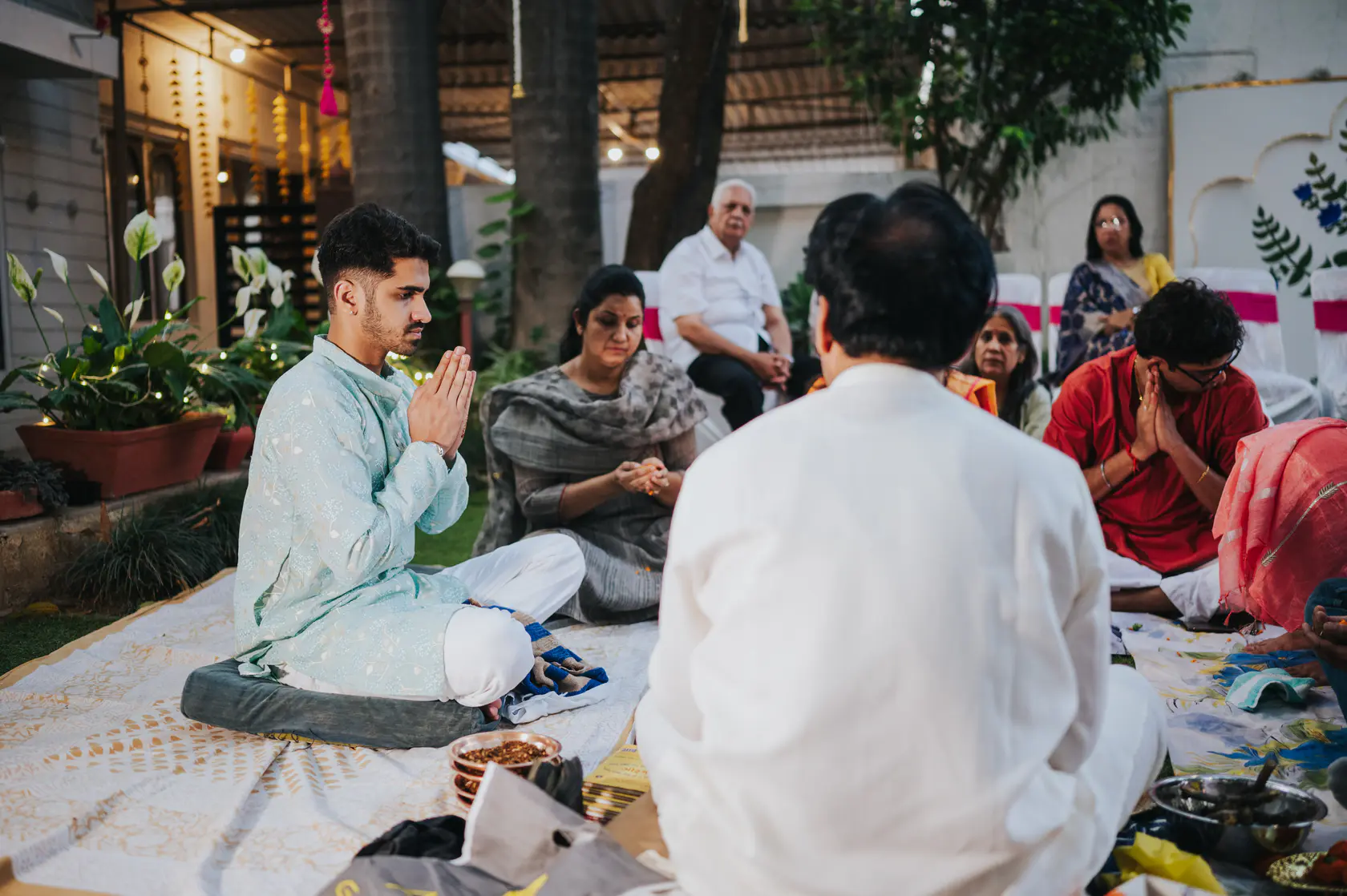 Portrait from Arshaan and Aparna's groom's mehendi