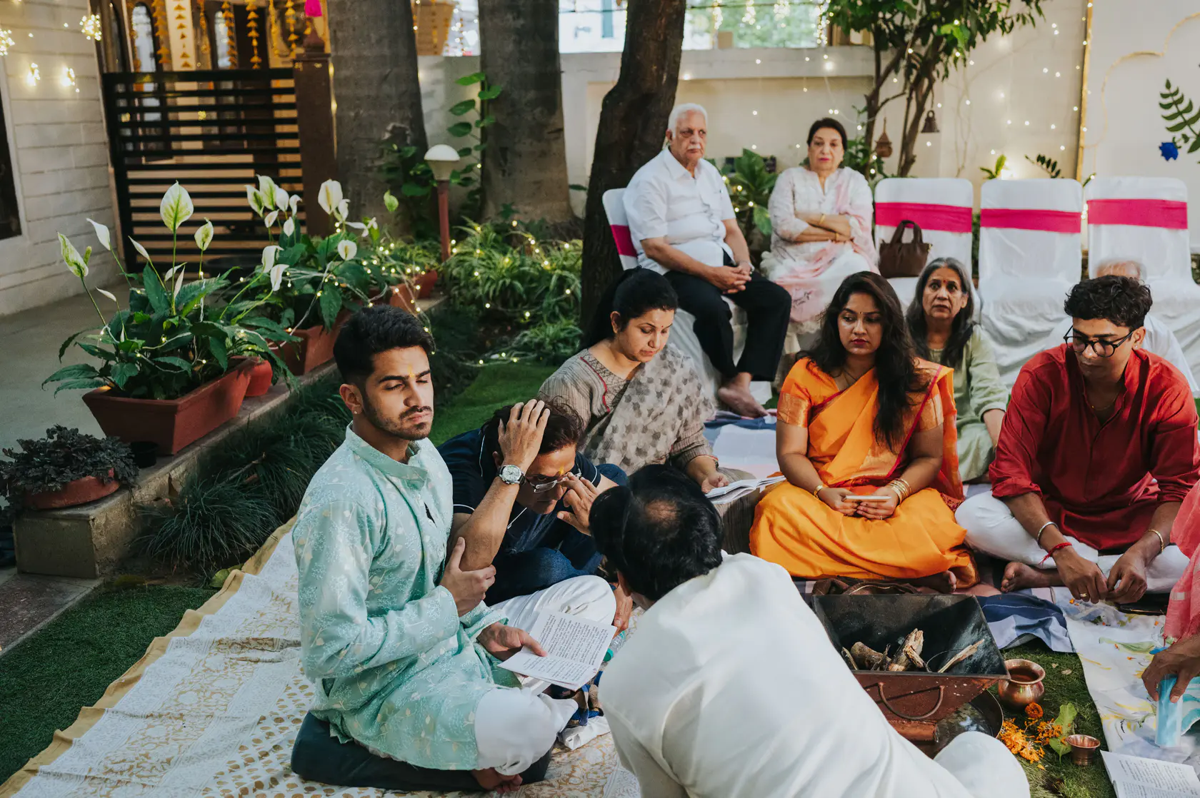 Portrait from Arshaan and Aparna's groom's mehendi