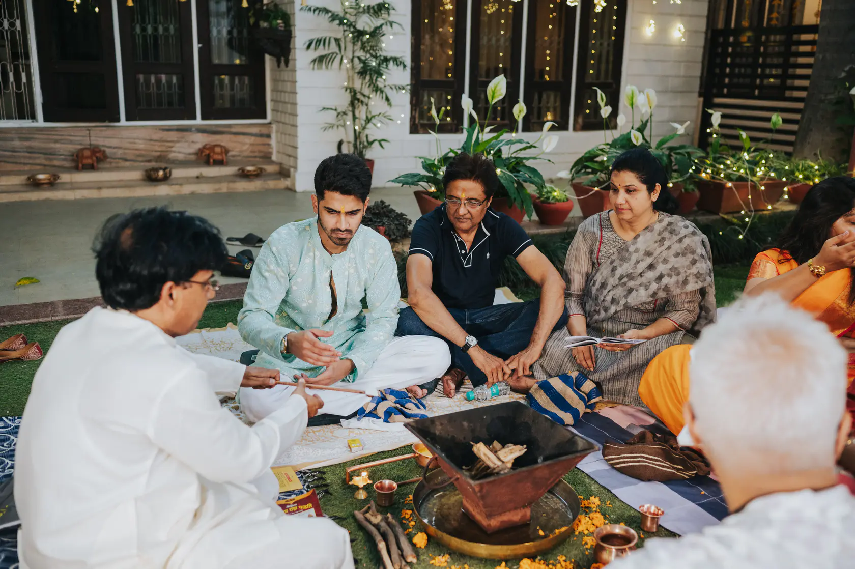 Portrait from Arshaan and Aparna's groom's mehendi