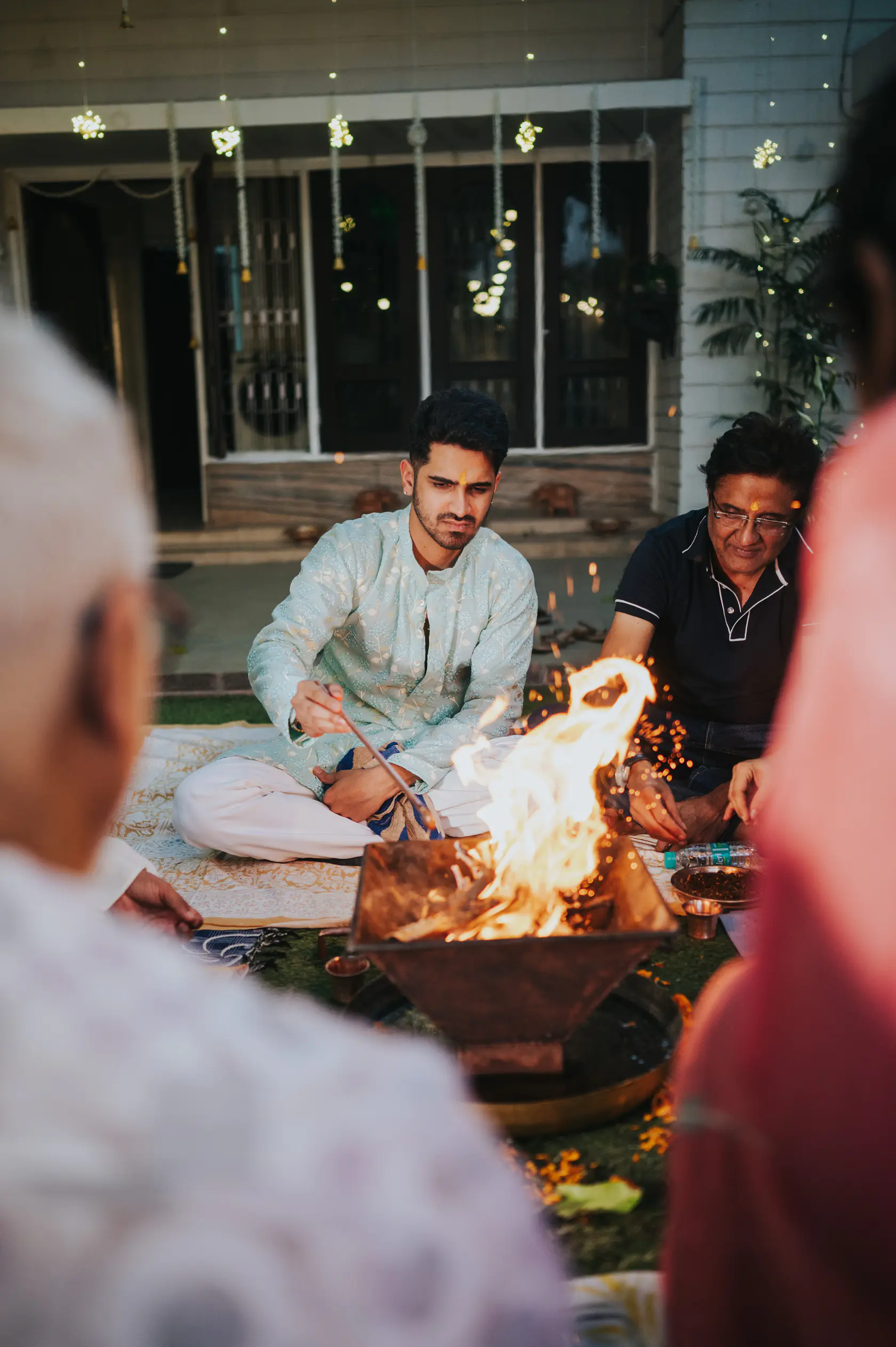 Portrait from Arshaan and Aparna's groom's mehendi