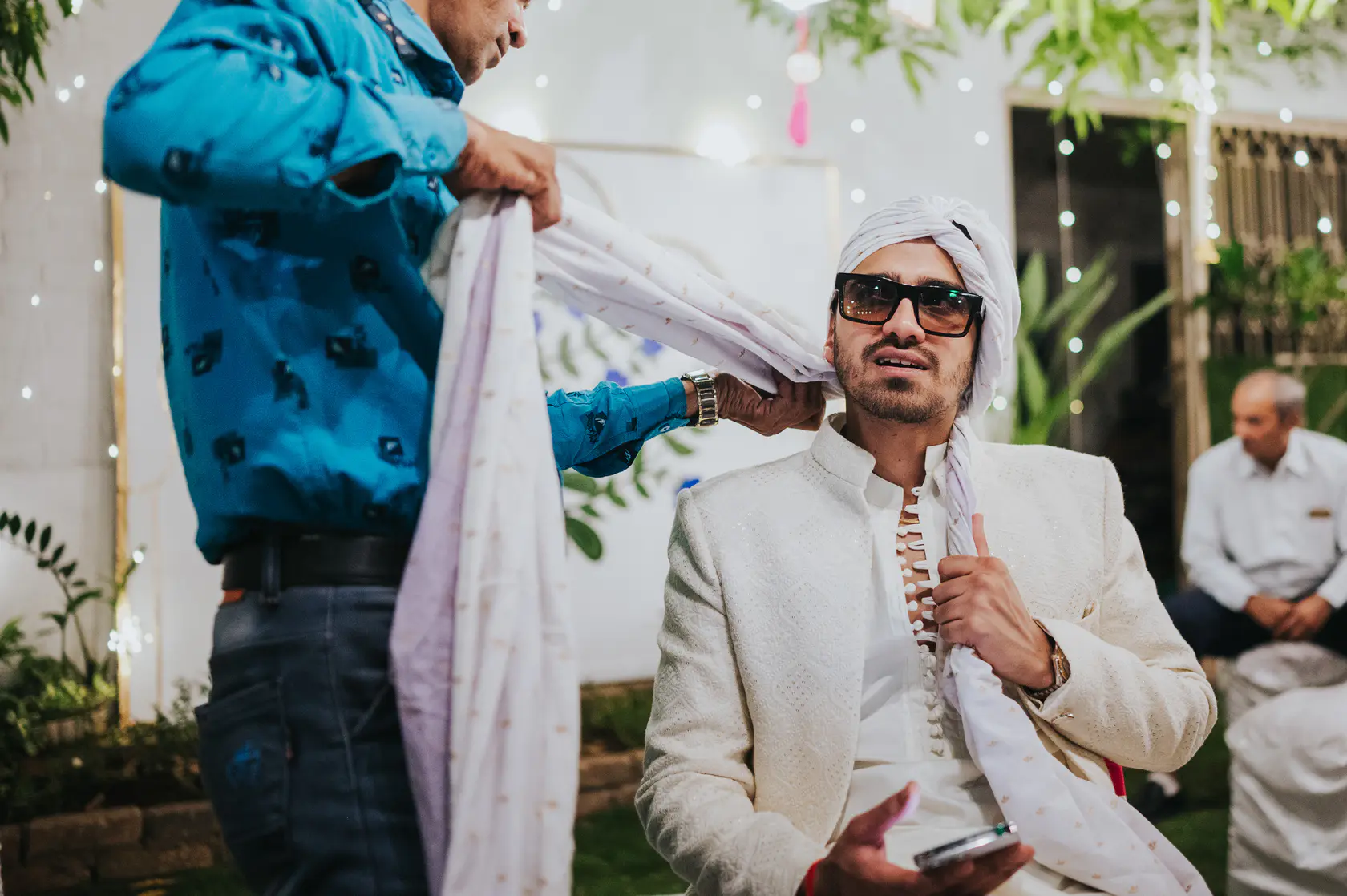 Portrait from Arshaan and Aparna's wedding day