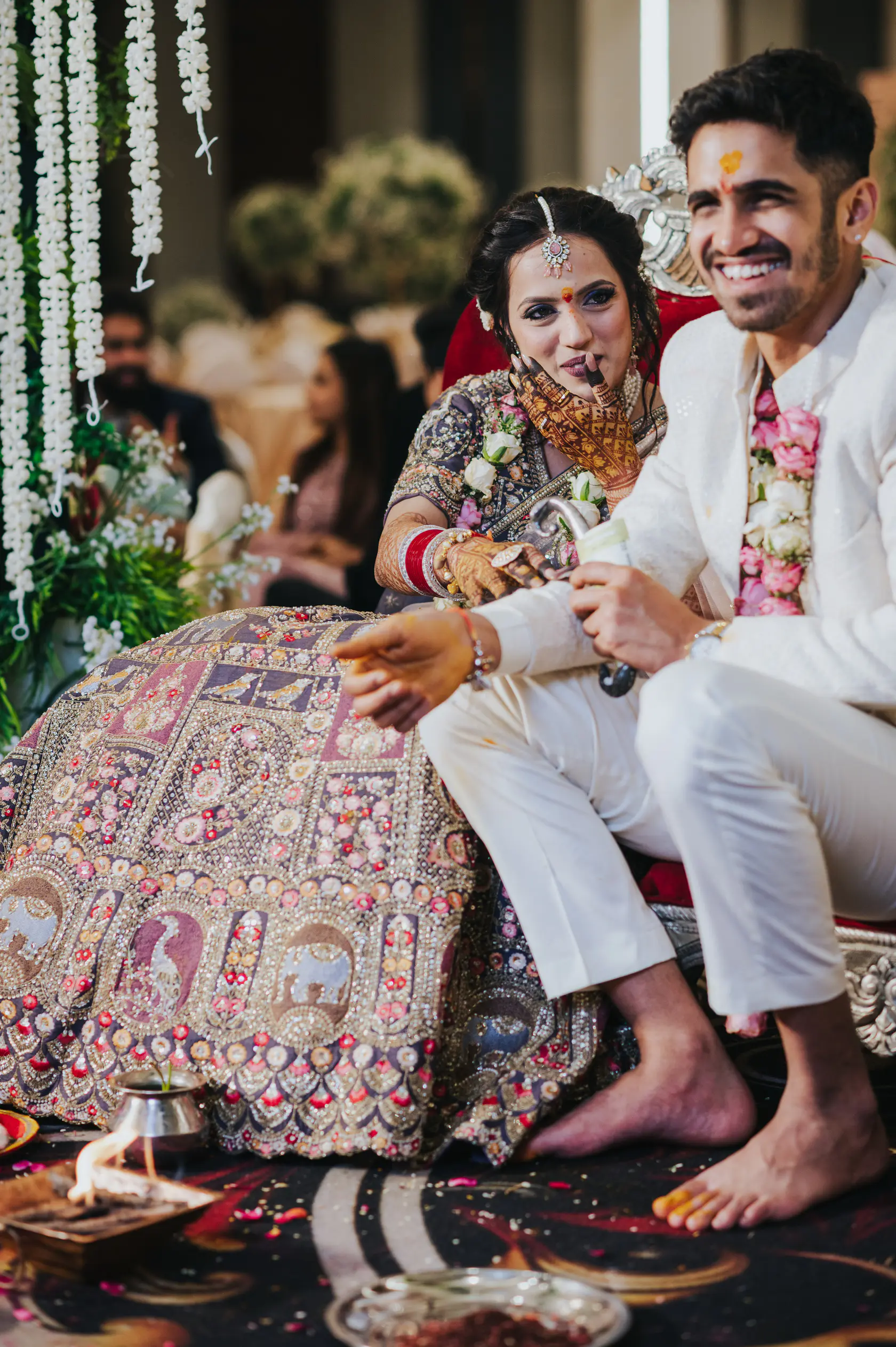 Arshaan and Aparna photographed together during their wedding day
