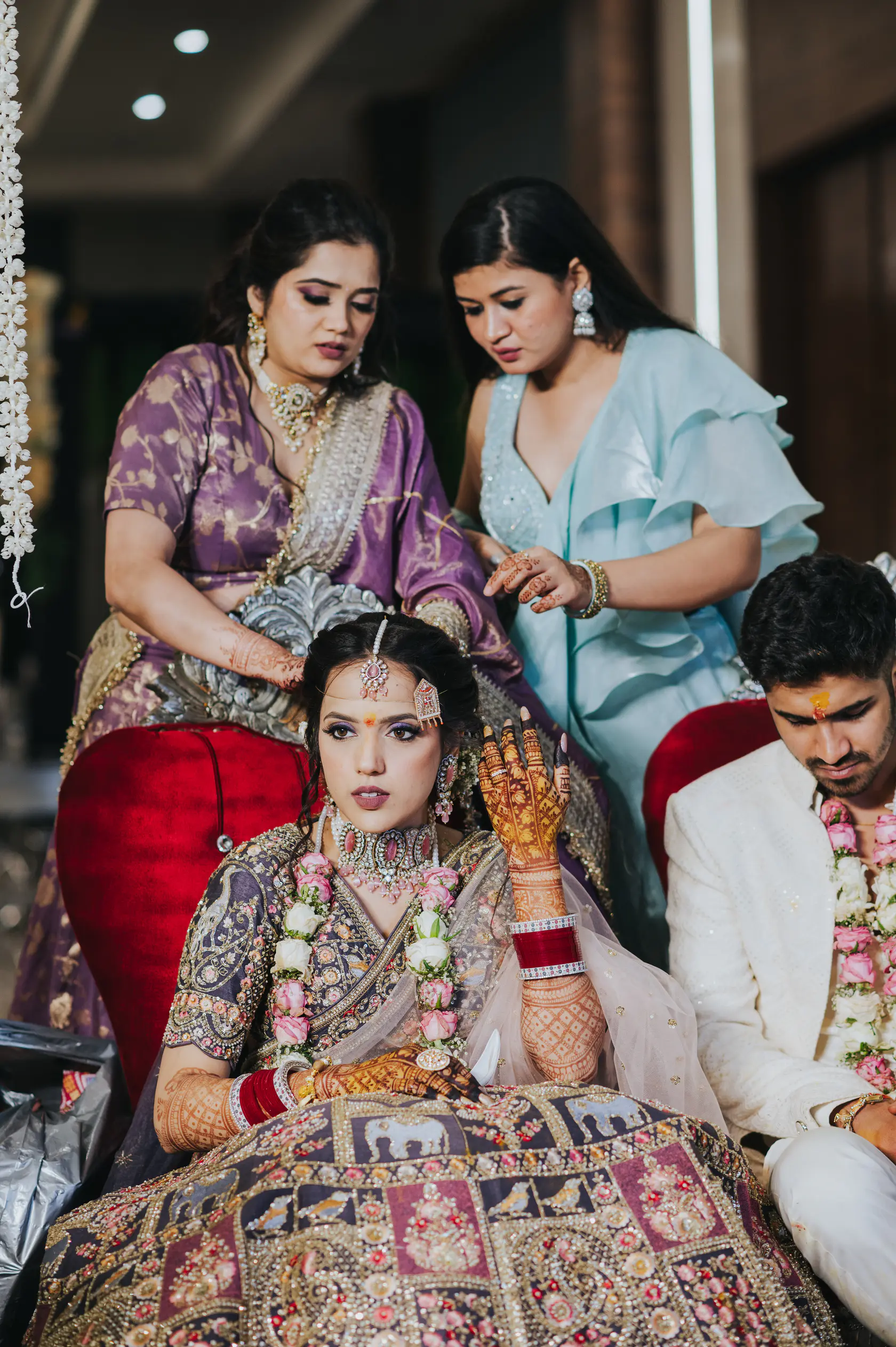 Arshaan and Aparna photographed together during their wedding day