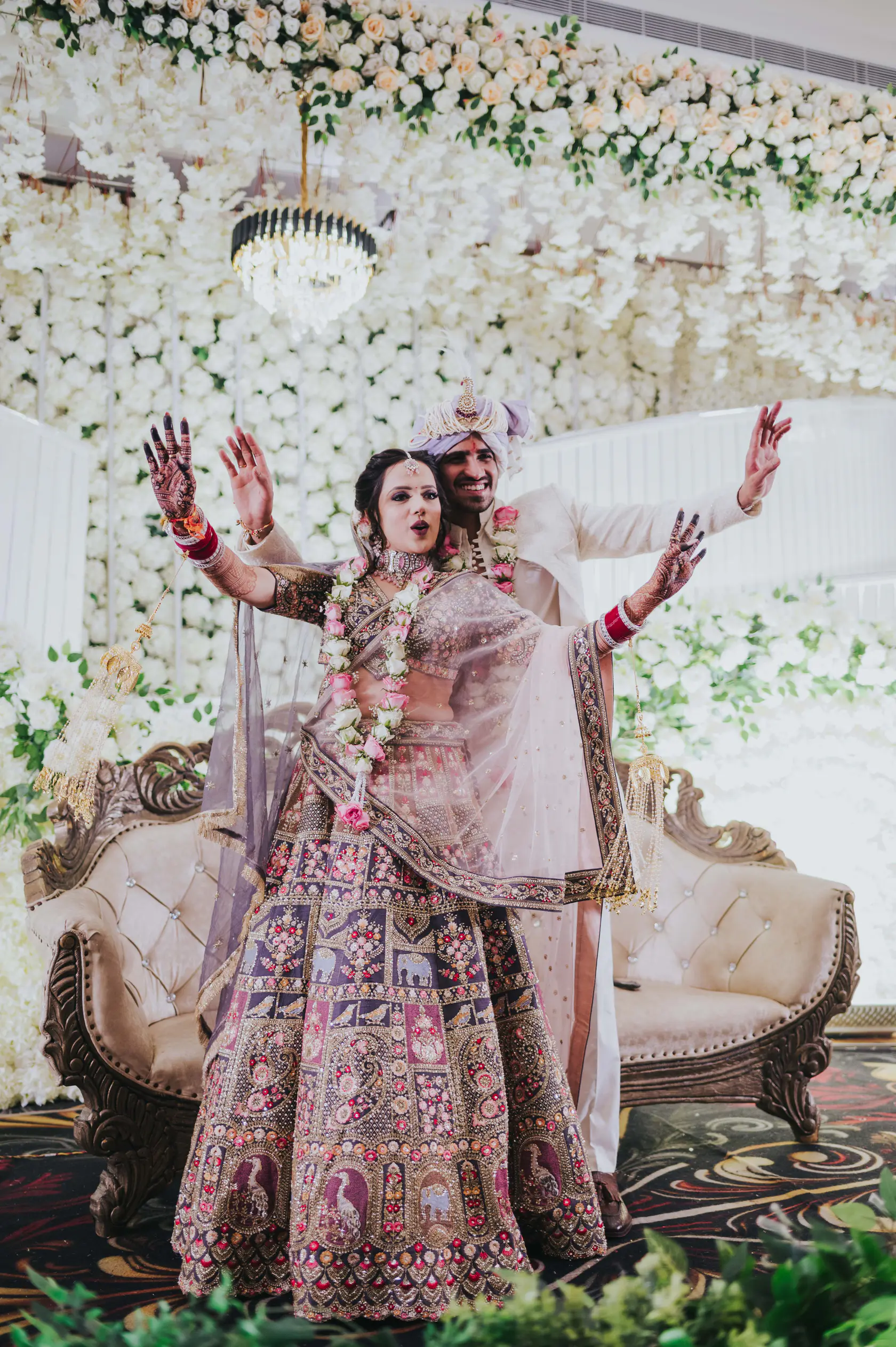 Arshaan and Aparna photographed together during their wedding day