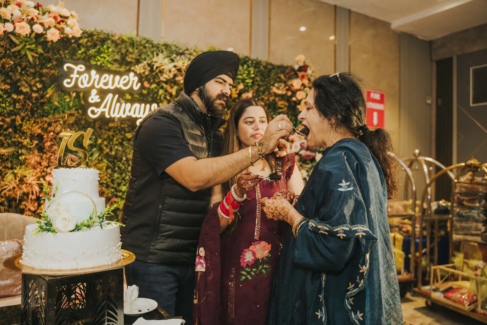 Indraneel and Sanchita photographed together during their after party