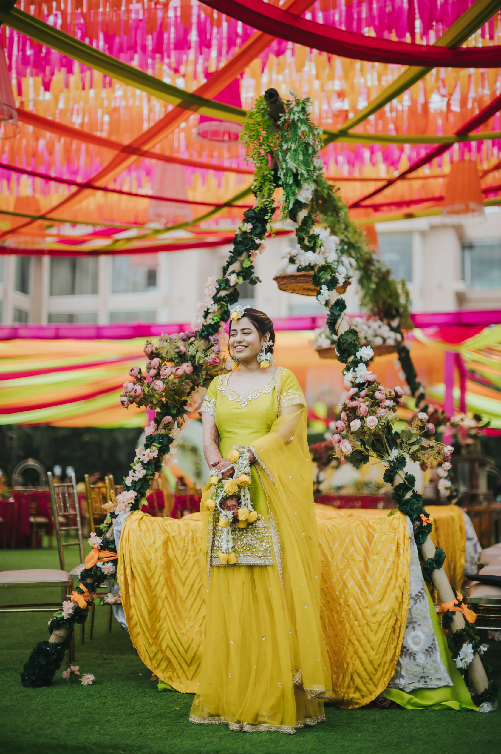 Portrait from Indraneel and Sanchita's haldi