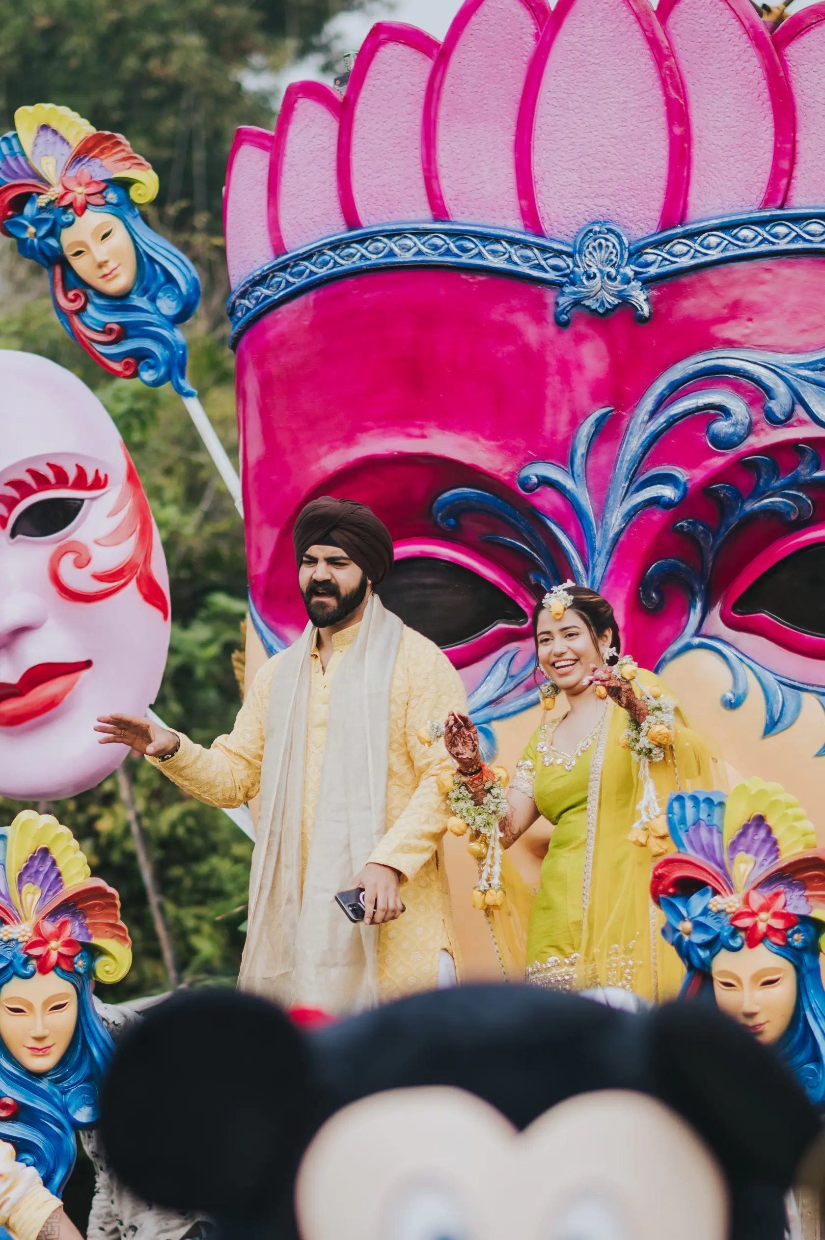 Indraneel and Sanchita photographed together during their haldi