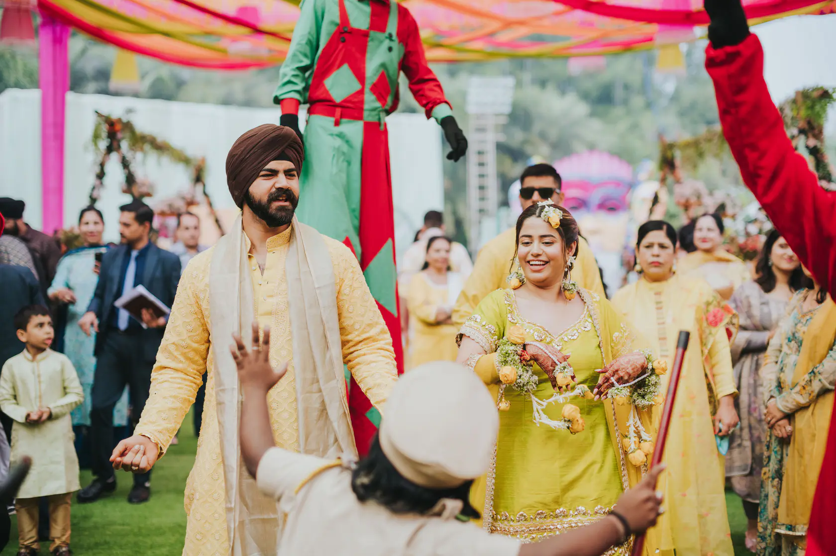 Indraneel and Sanchita photographed together during their haldi