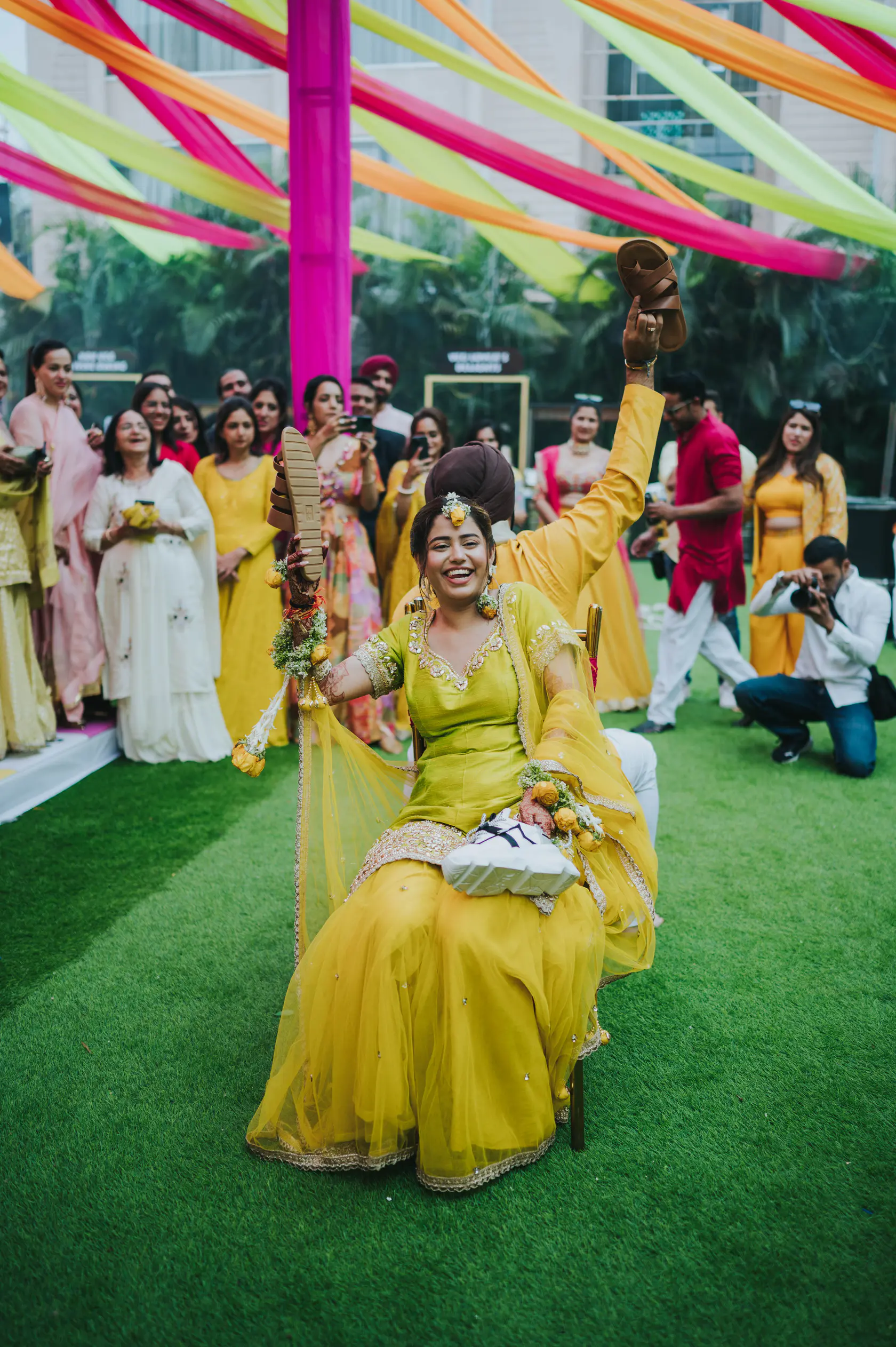 Portrait from Indraneel and Sanchita's haldi