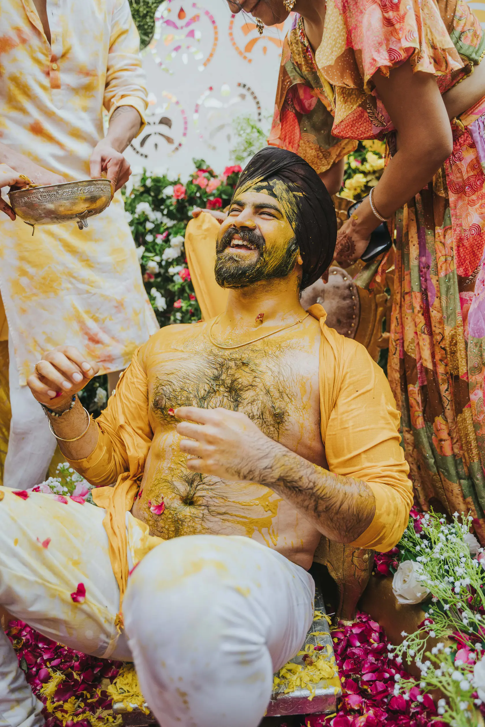 Portrait from Indraneel and Sanchita's haldi