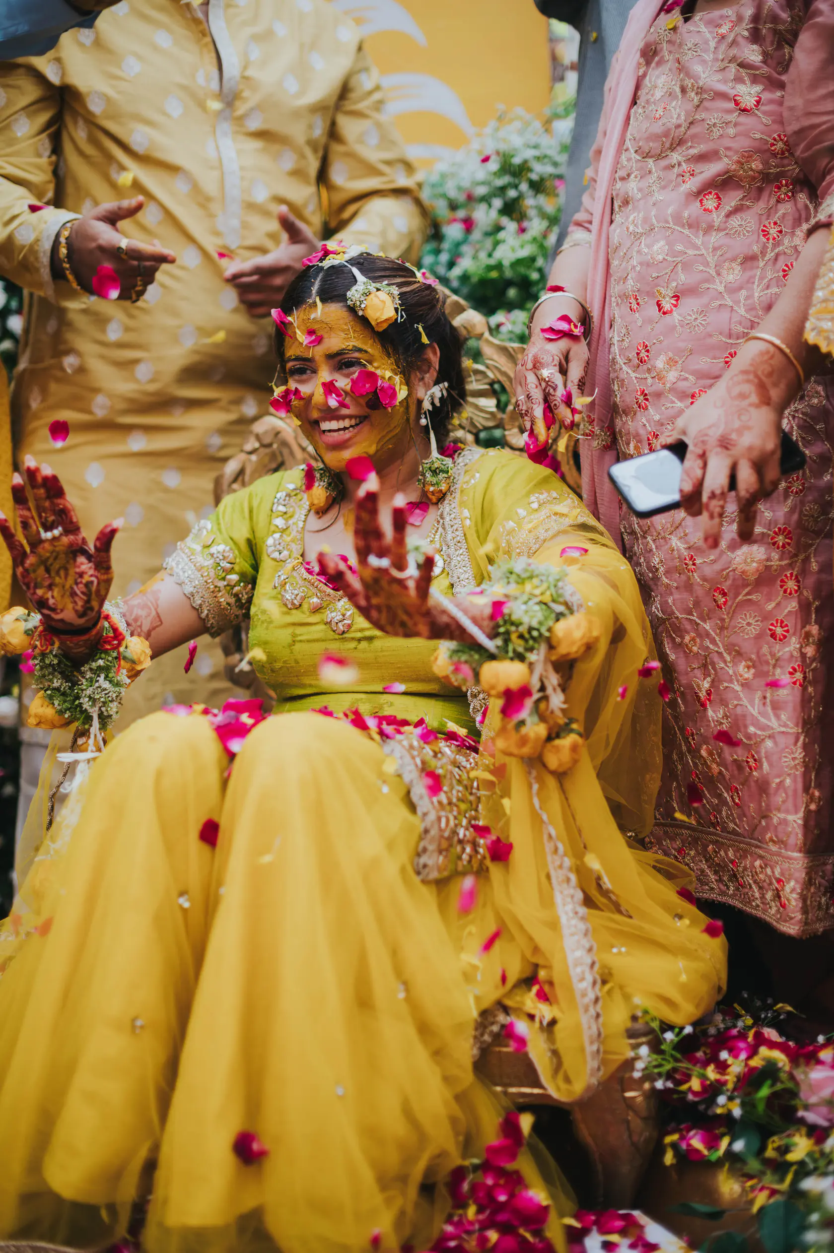 Portrait from Indraneel and Sanchita's haldi