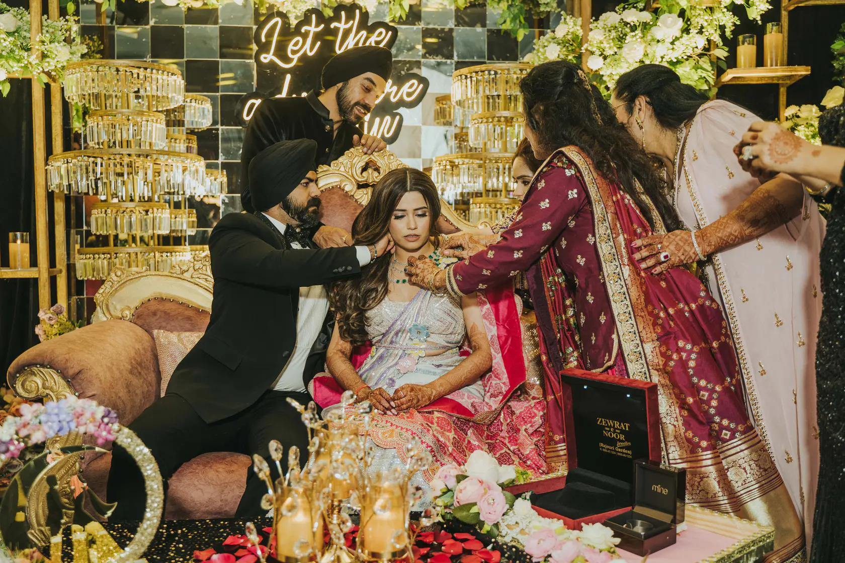 Indraneel and Sanchita photographed together during their cocktail