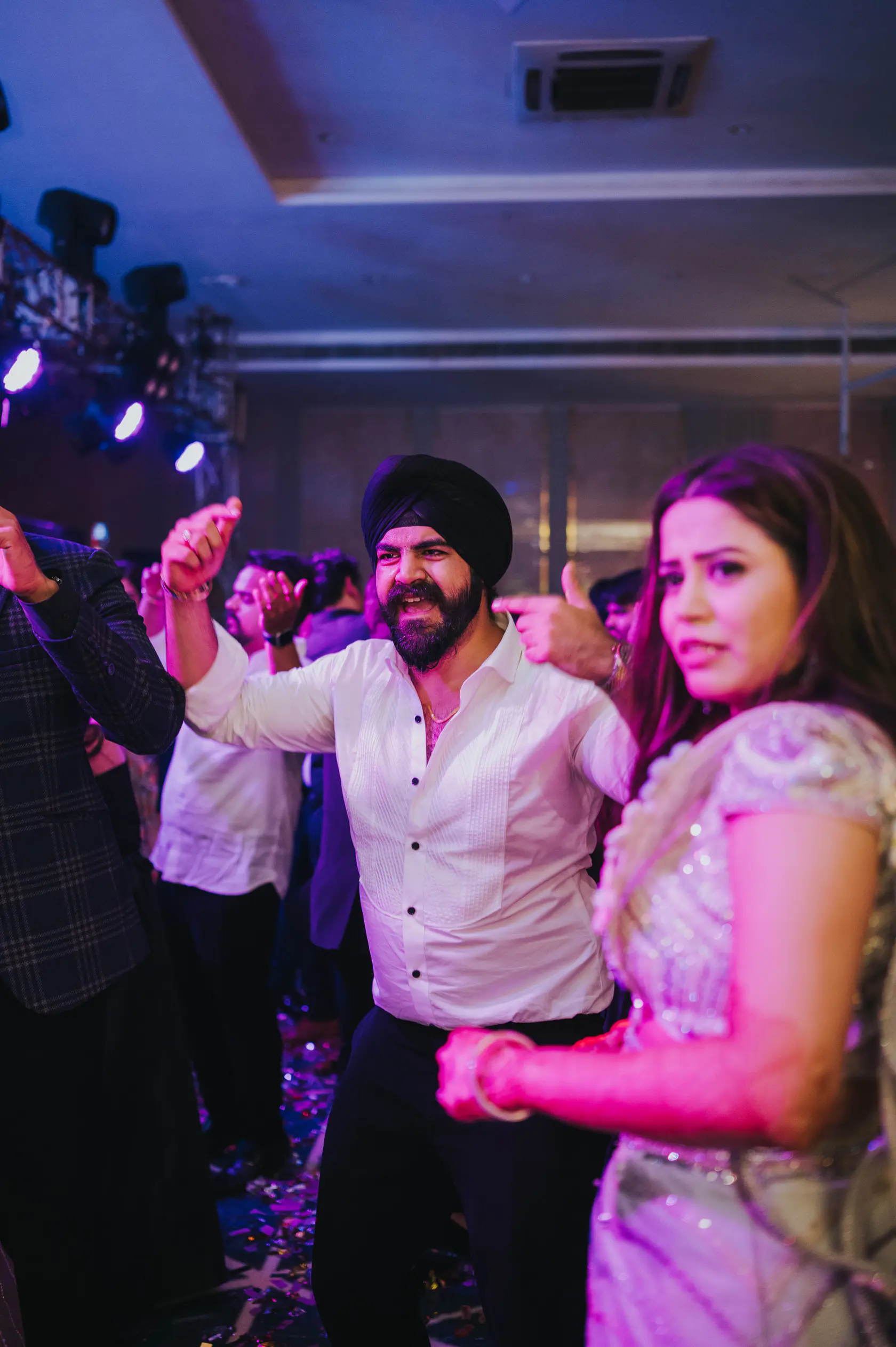 Indraneel and Sanchita photographed together during their cocktail