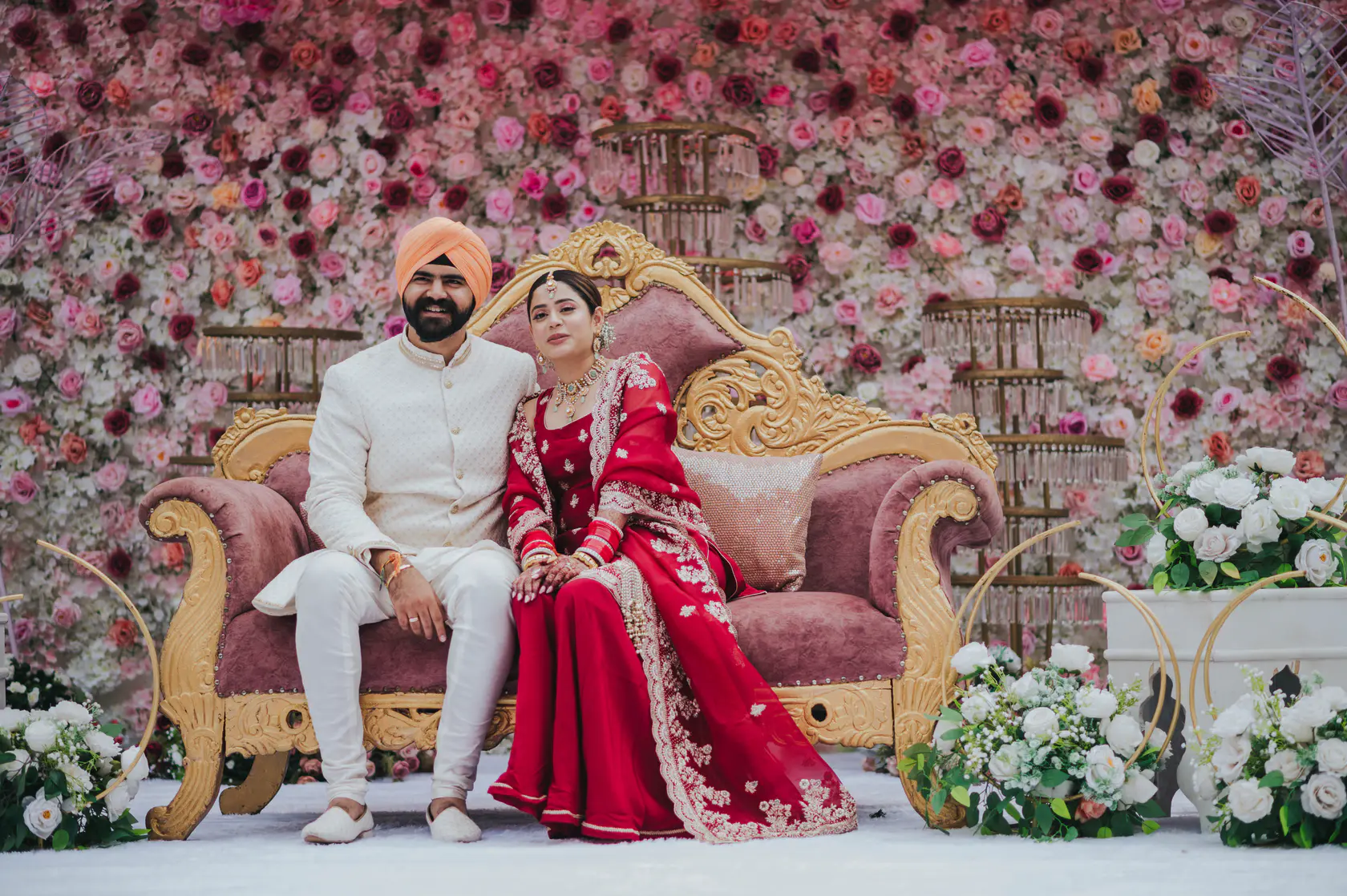 Indraneel and Sanchita photographed together during their phere