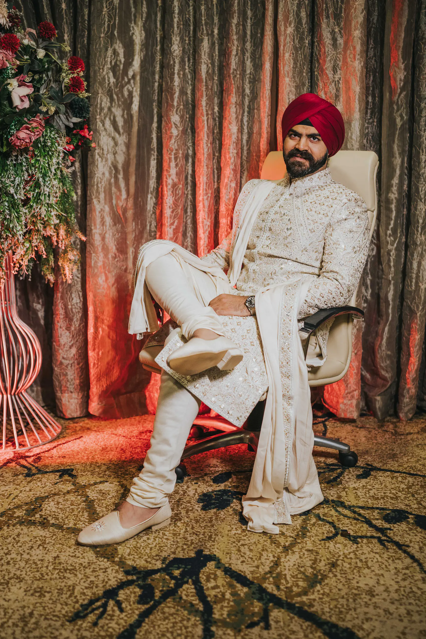 Portrait from Indraneel and Sanchita's reception