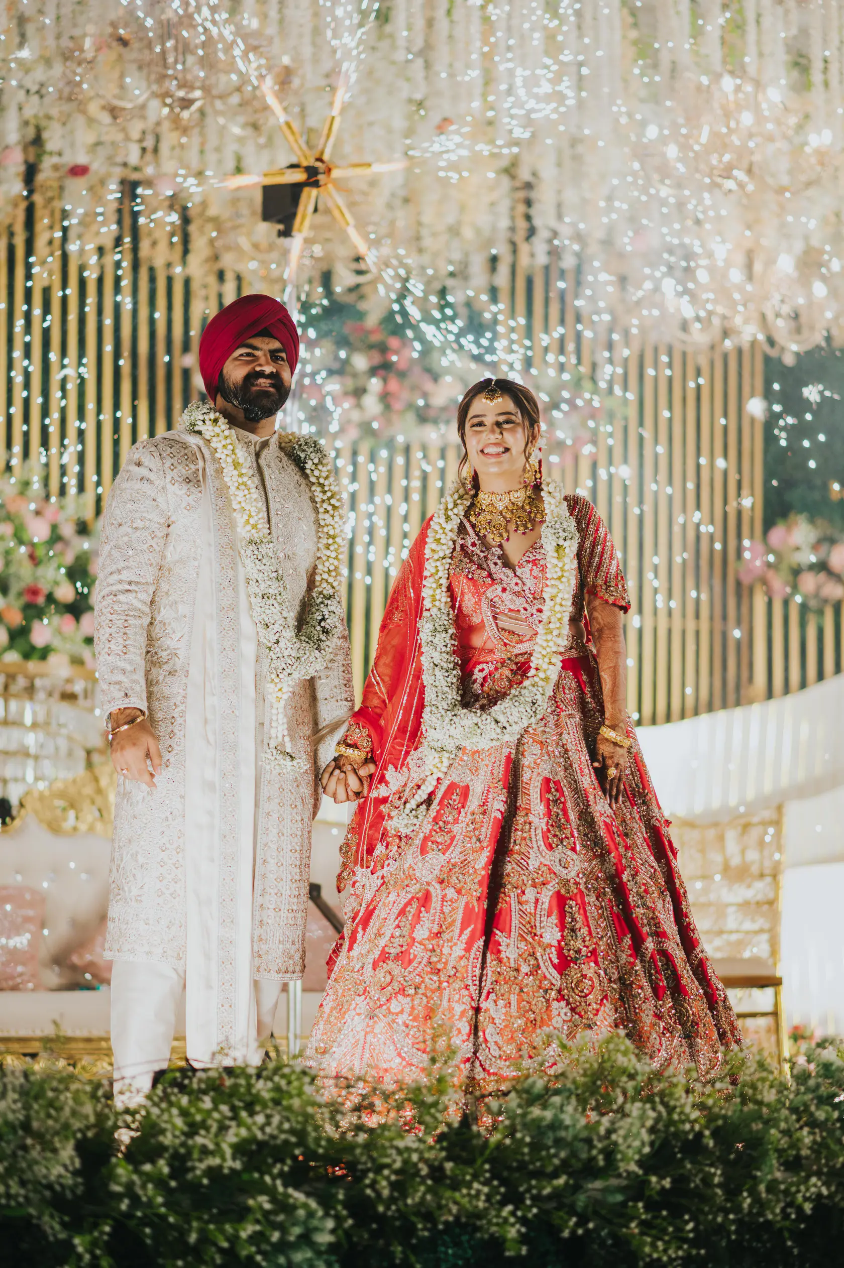 Indraneel and Sanchita photographed together during their reception