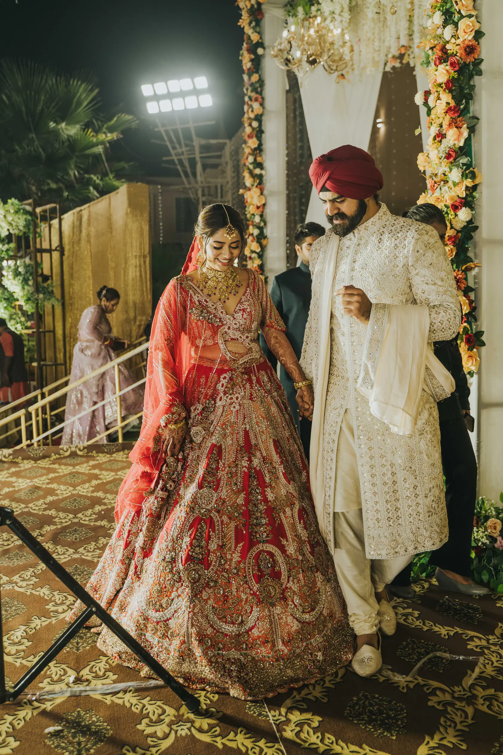 Indraneel and Sanchita photographed together during their reception