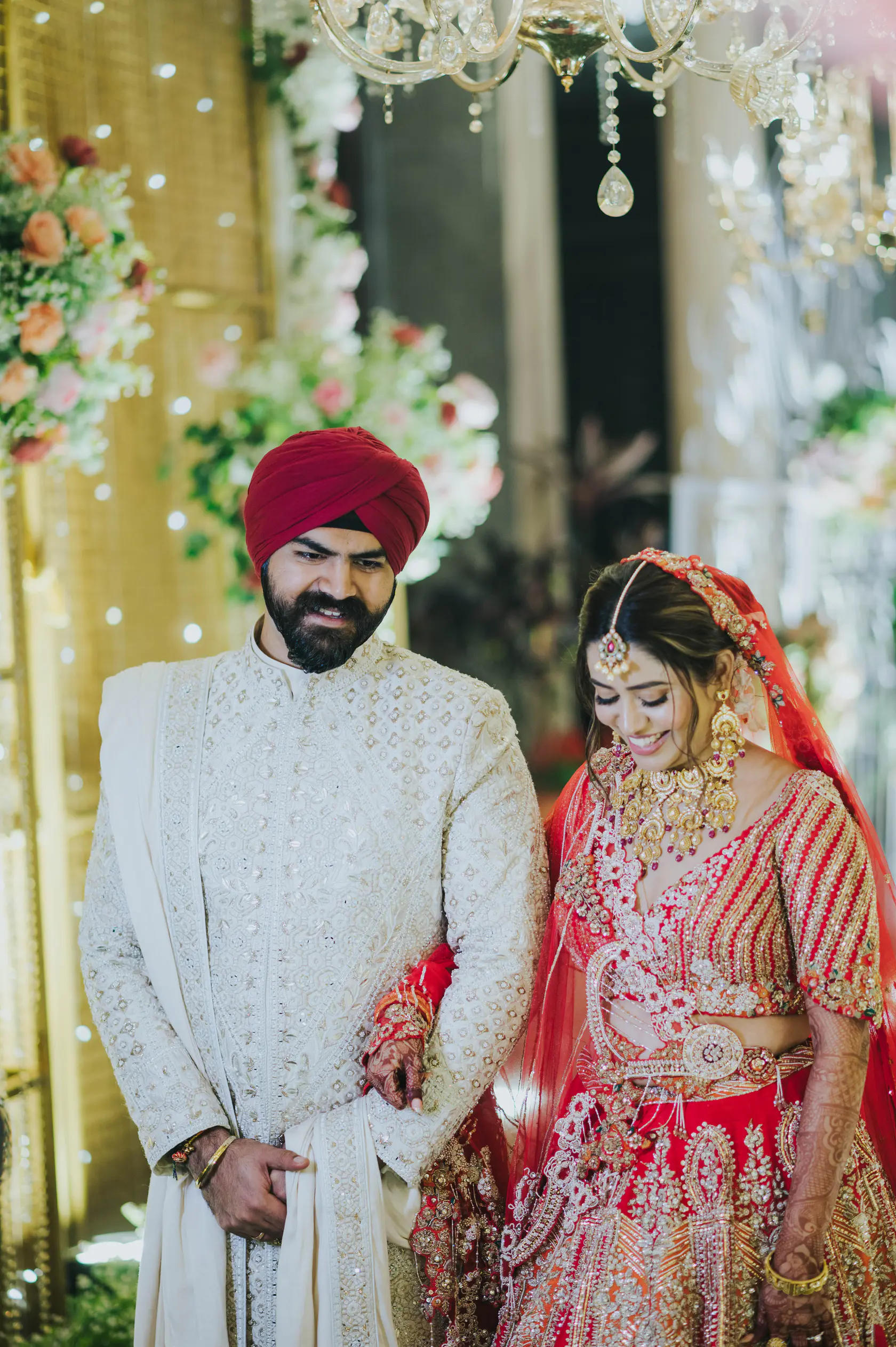 Indraneel and Sanchita photographed together during their reception