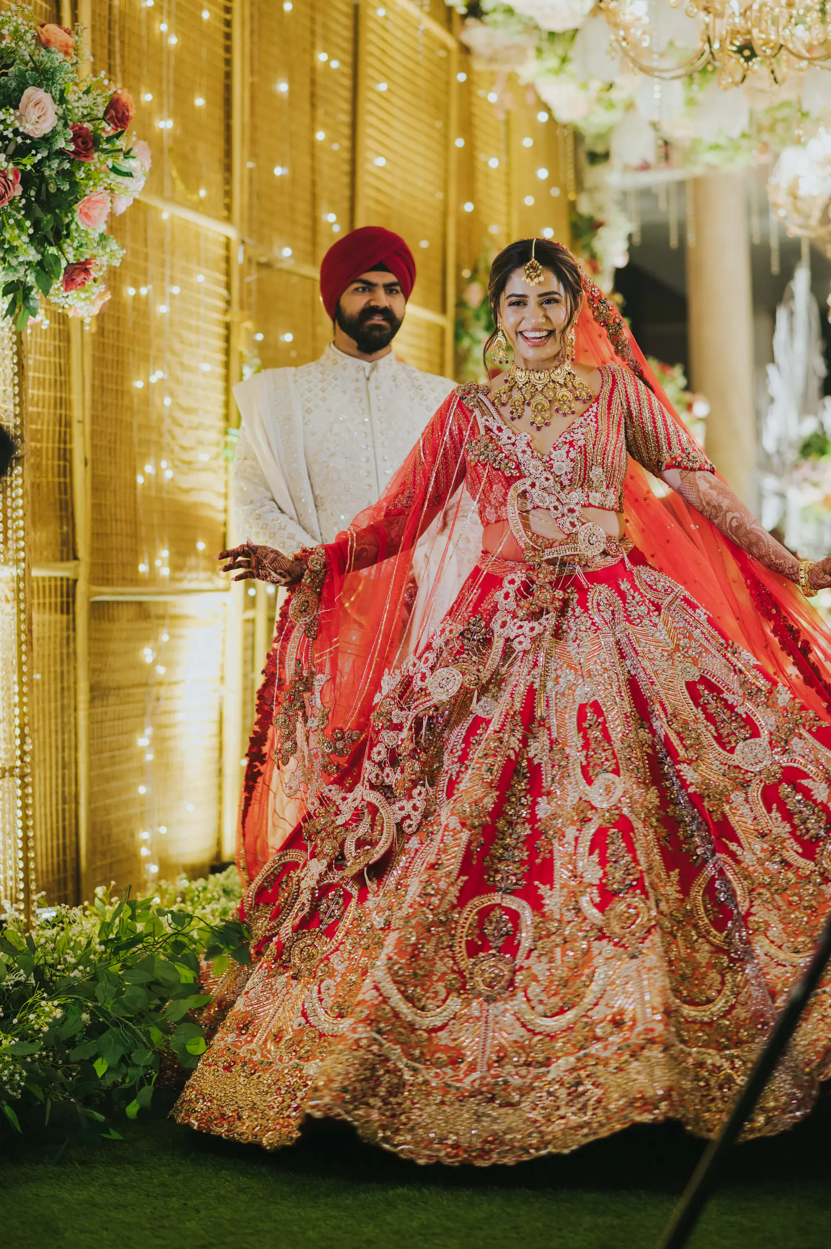 Indraneel and Sanchita photographed together during their reception
