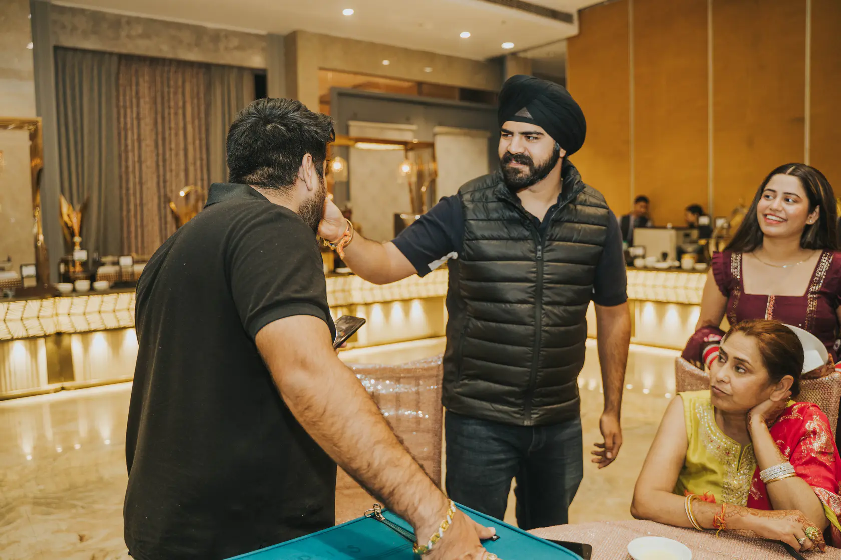 Indraneel and Sanchita photographed together during their after party