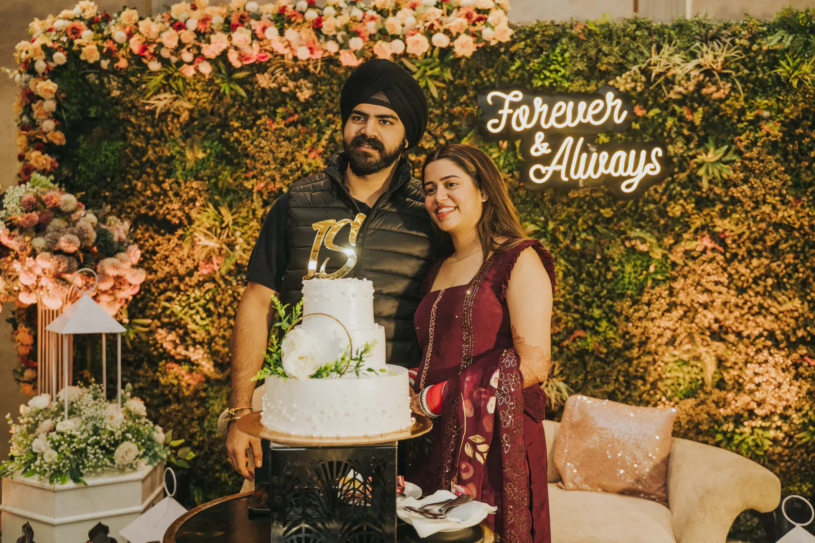 Indraneel and Sanchita photographed together during their after party