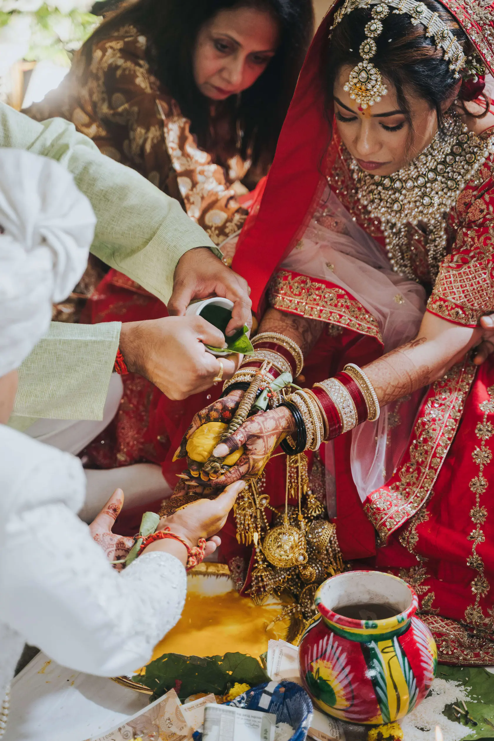 Navankur and Aishwarya photographed together during their wedding ceremony