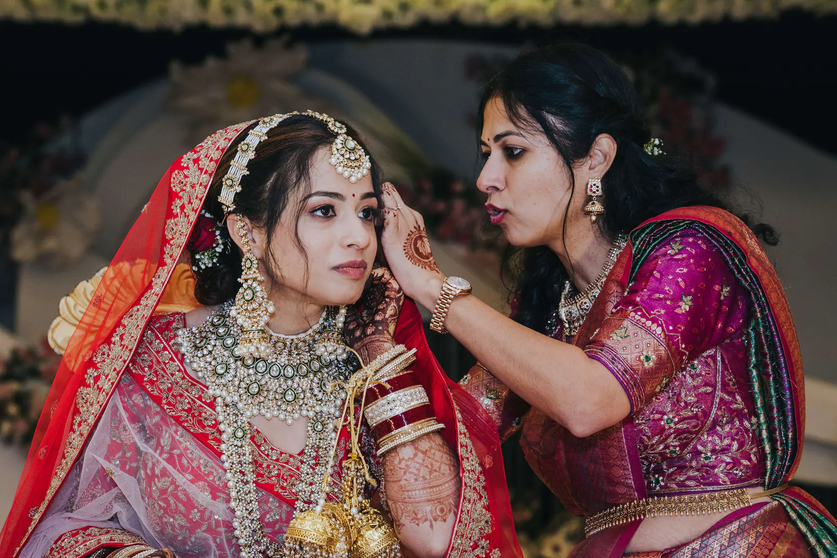 Navankur and Aishwarya photographed together during their wedding ceremony