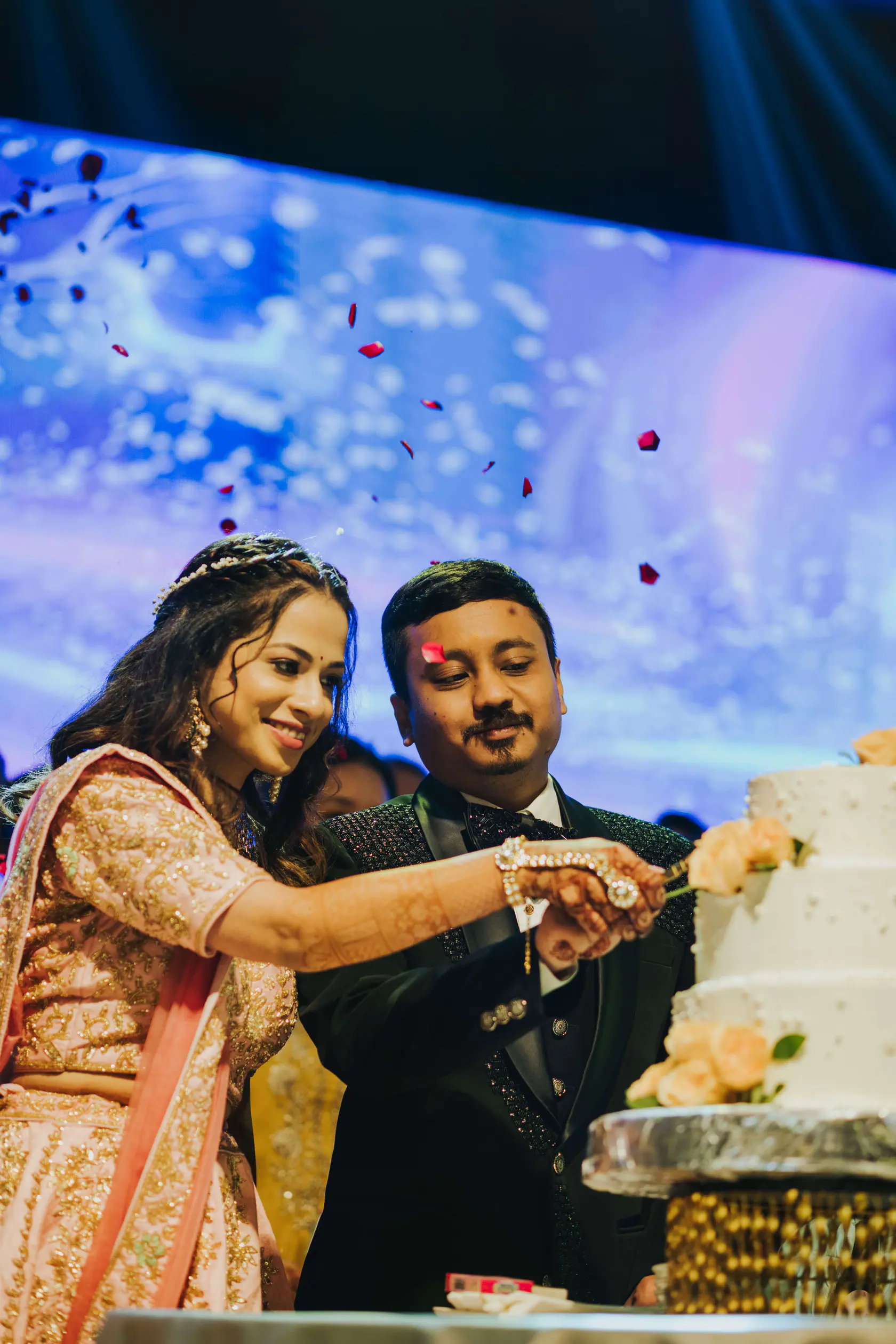 Navankur and Aishwarya photographed together during their sangeet
