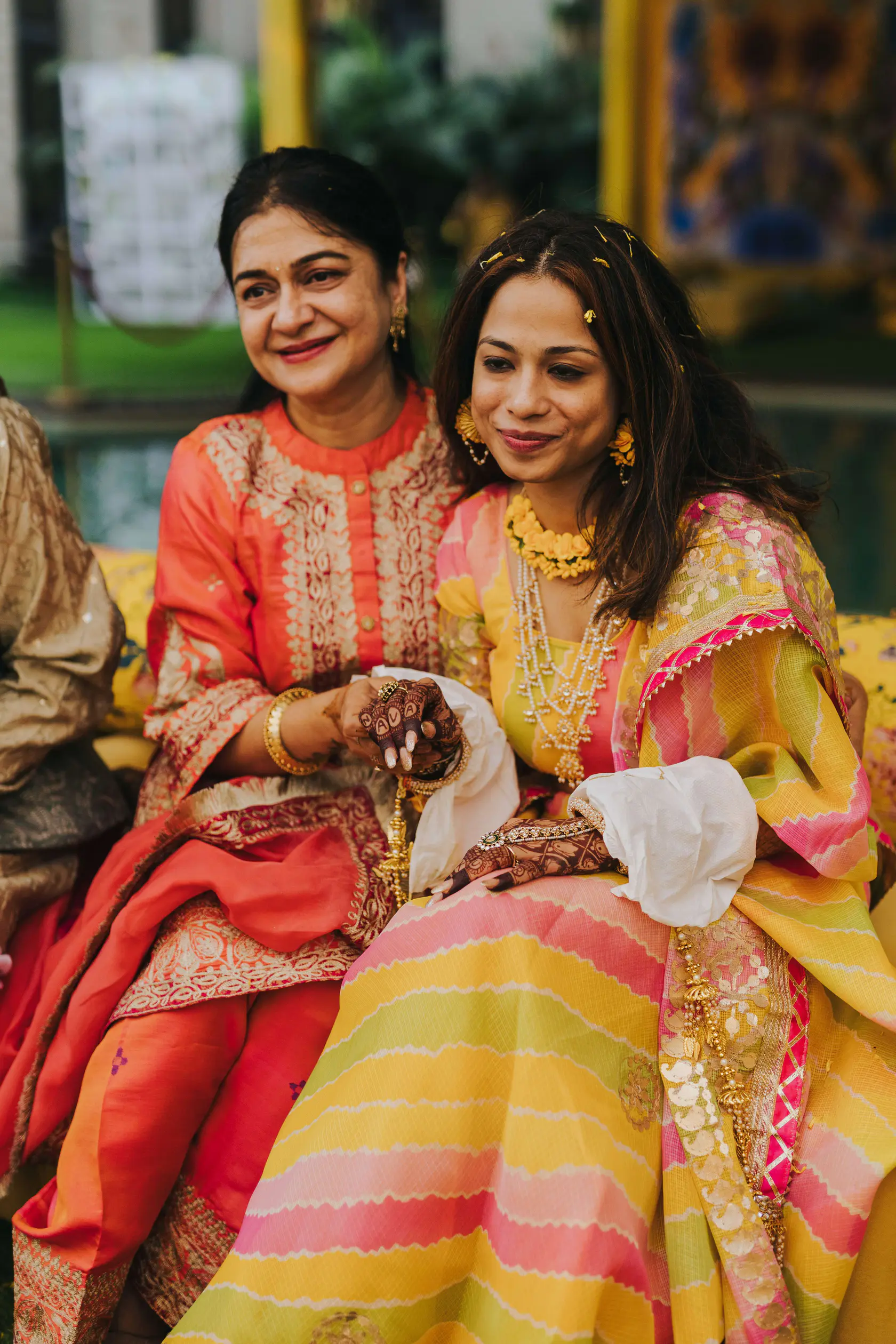Navankur and Aishwarya photographed together during their haldi