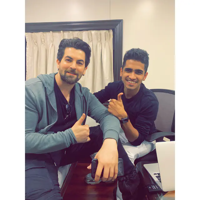 Arshaan Gandhi on set with Neil Nitin Mukesh