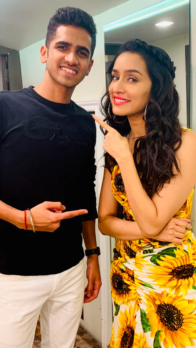 Arshaan Gandhi on set with Shraddha Kapoor