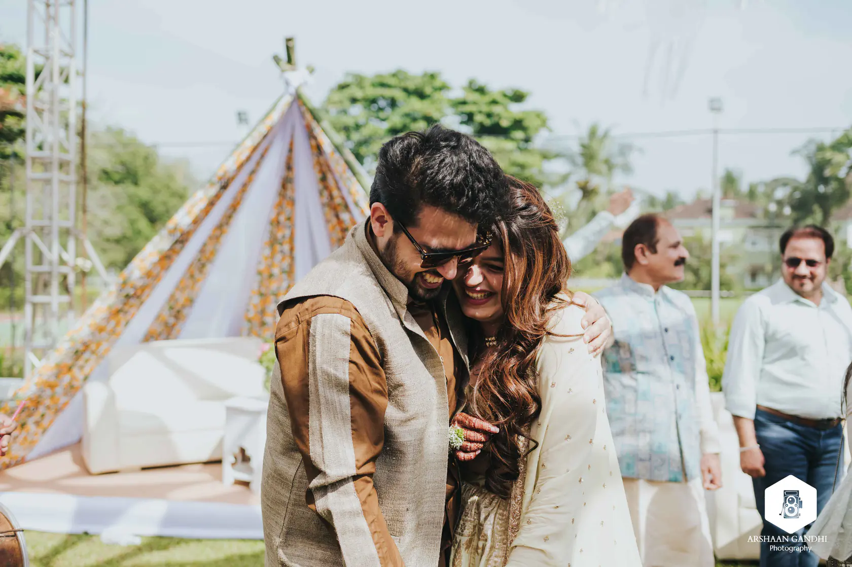Portrait from Pearl and Nimish's mehendi