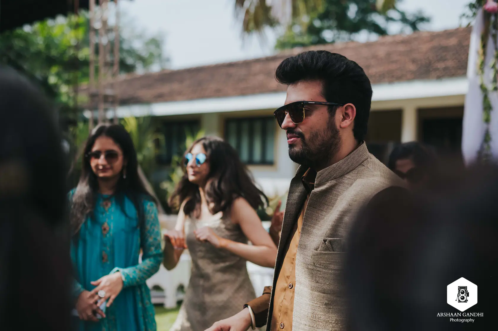 Portrait from Pearl and Nimish's mehendi
