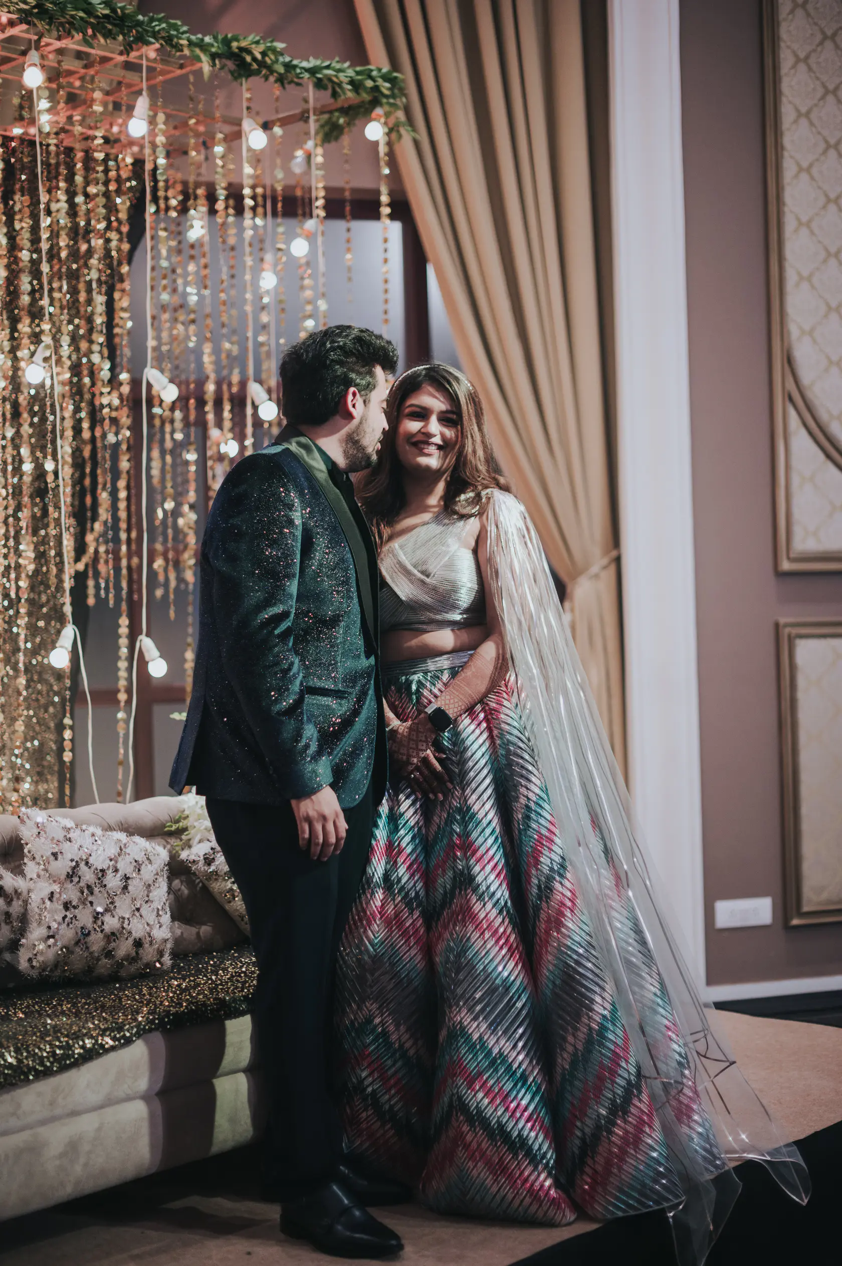 Portrait from Pearl and Nimish's sangeet