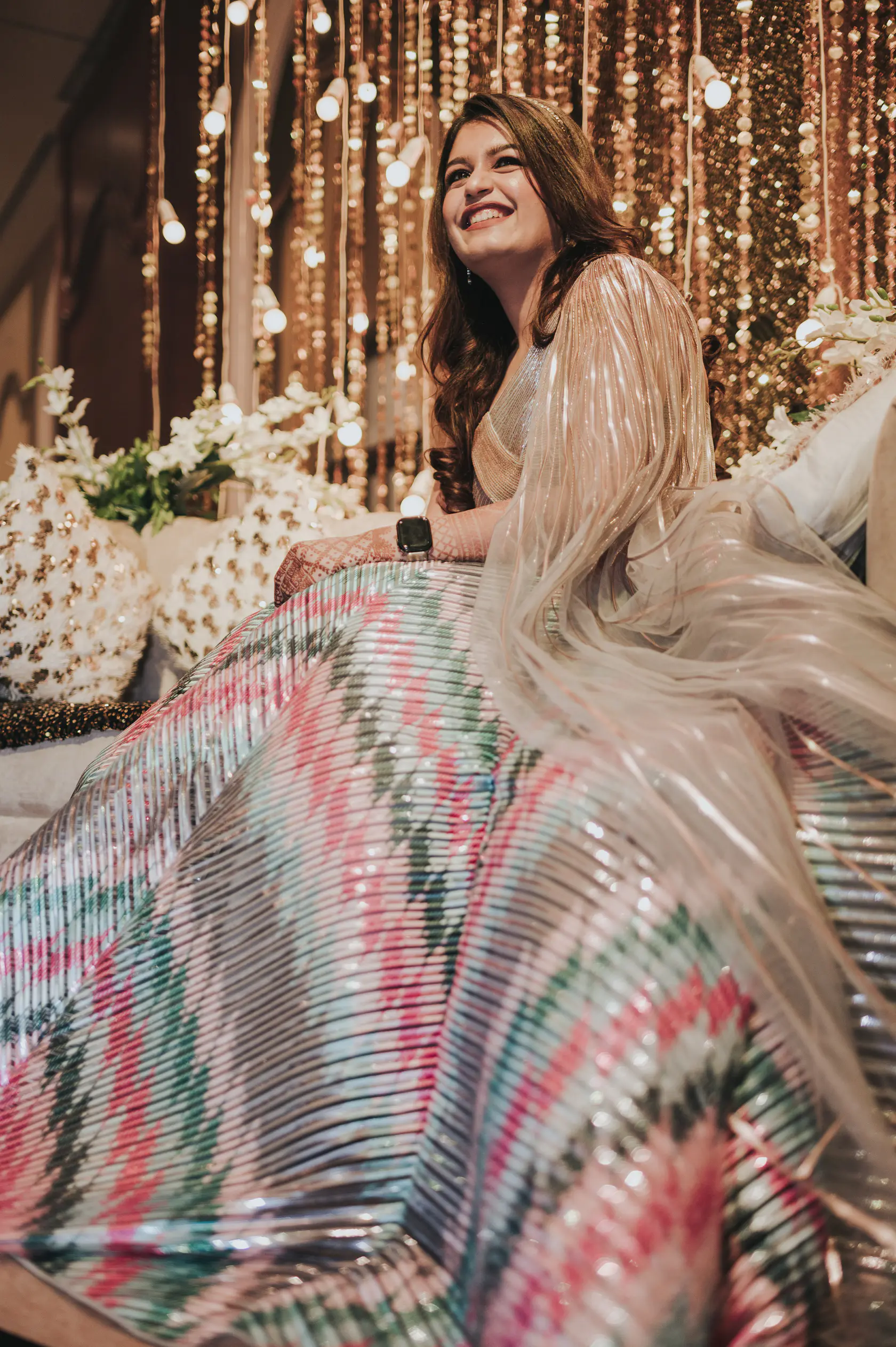 Portrait from Pearl and Nimish's sangeet