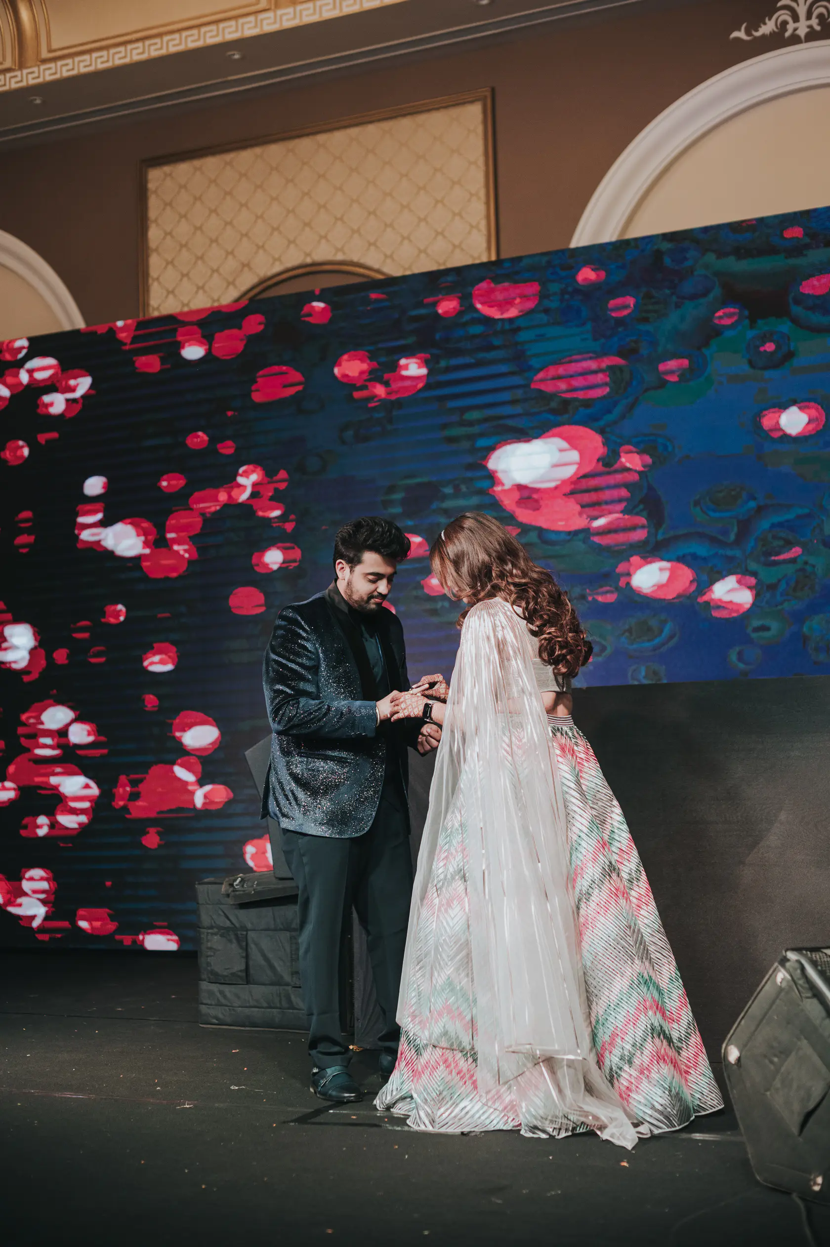 Portrait from Pearl and Nimish's sangeet