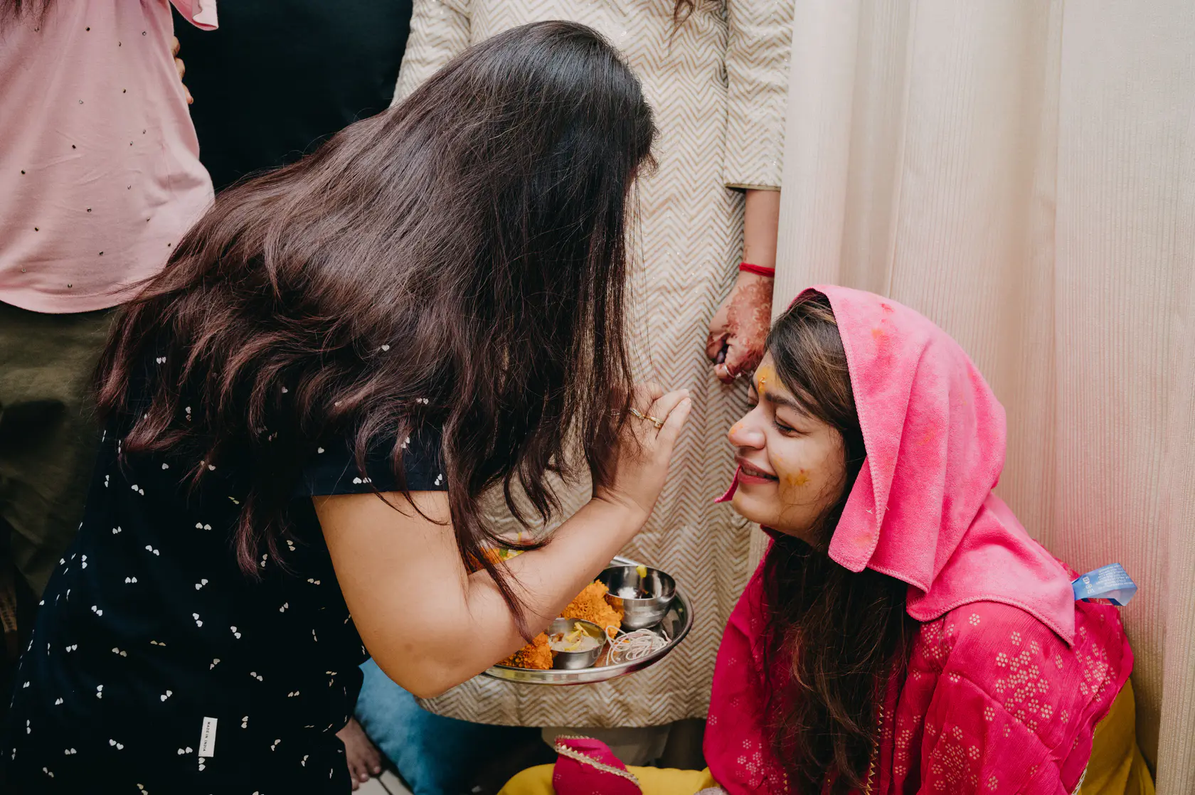 Portrait from Pearl and Nimish's choora ceremony
