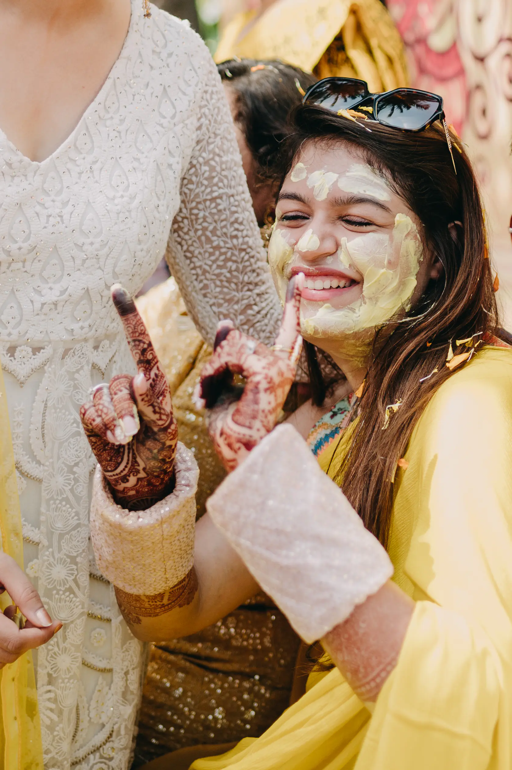 Portrait from Pearl and Nimish's haldi
